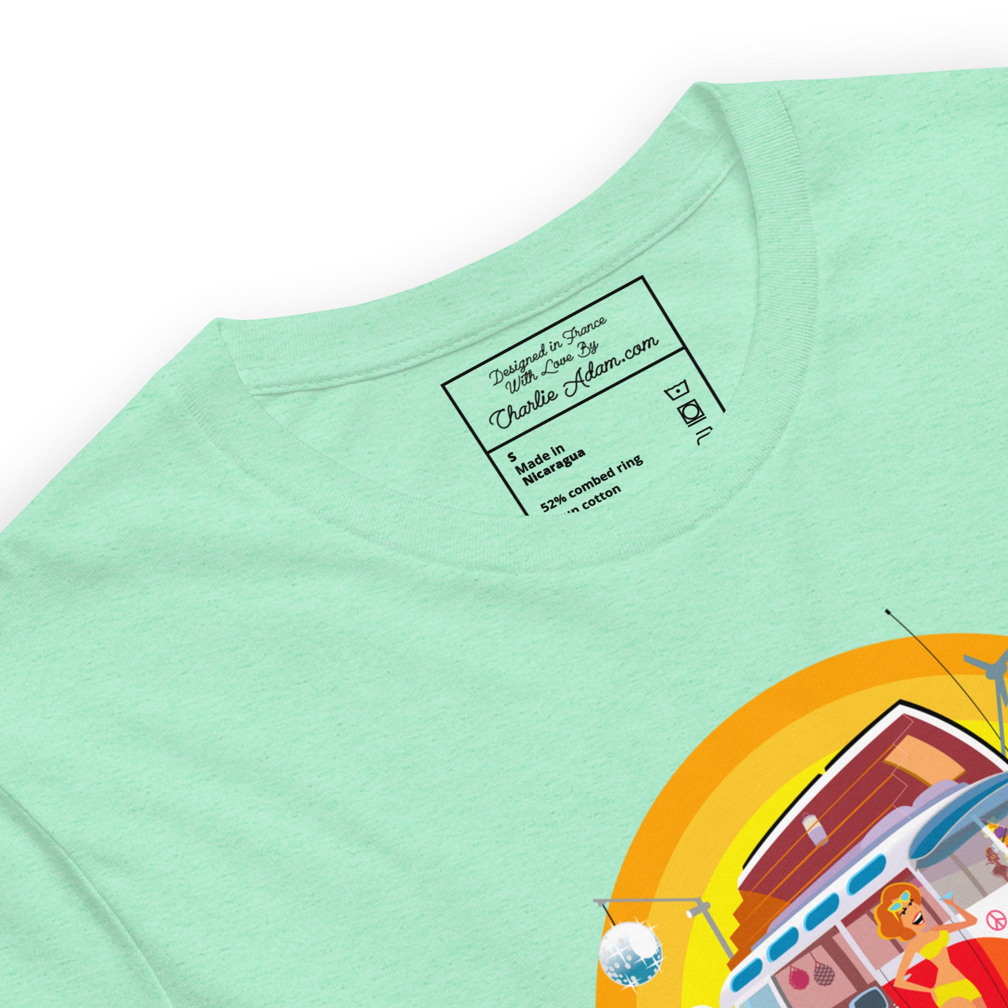 Unisex cotton t-shirt Ultra Combi on light heather colors