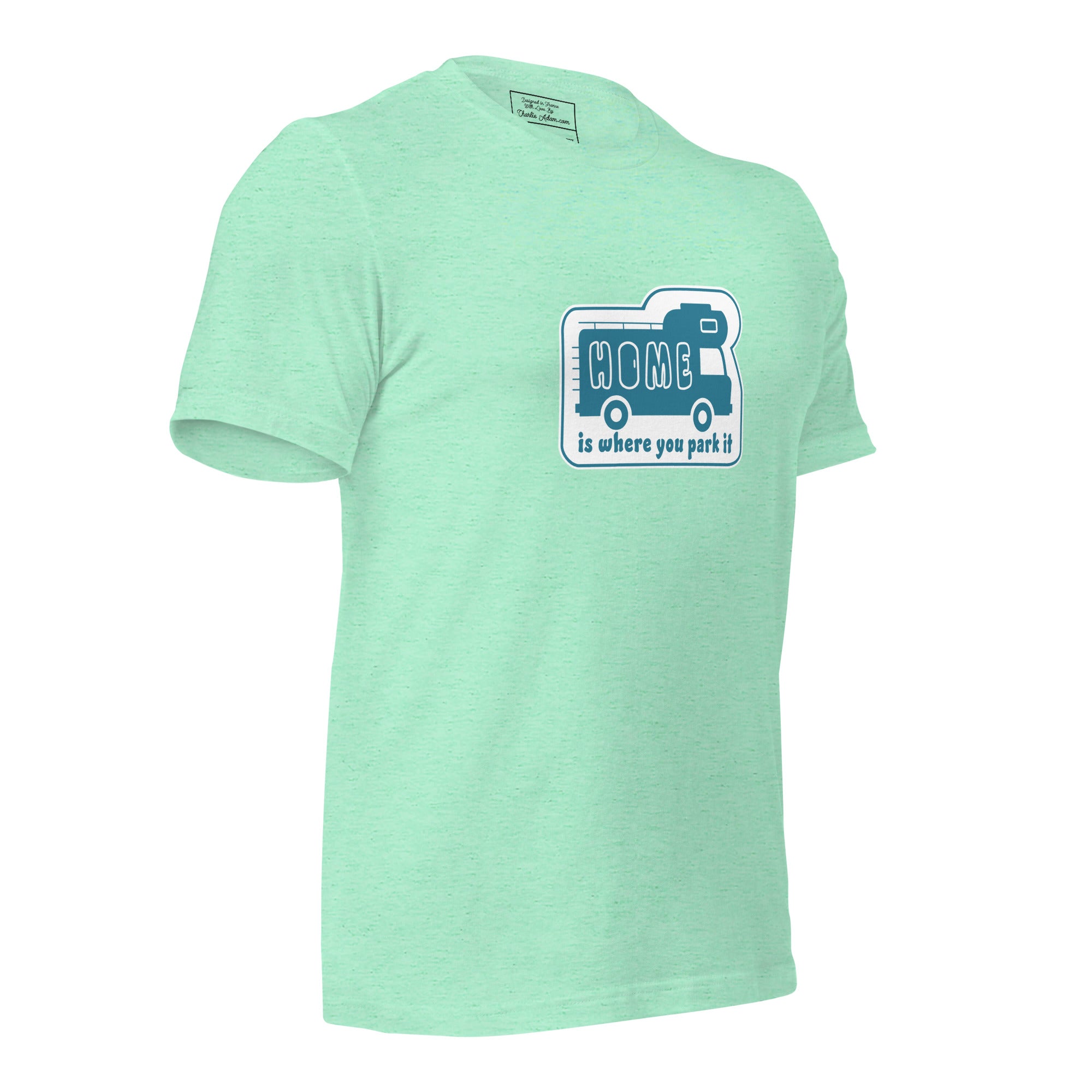 Unisex cotton t-shirt Bold Camper Van on light heather colors