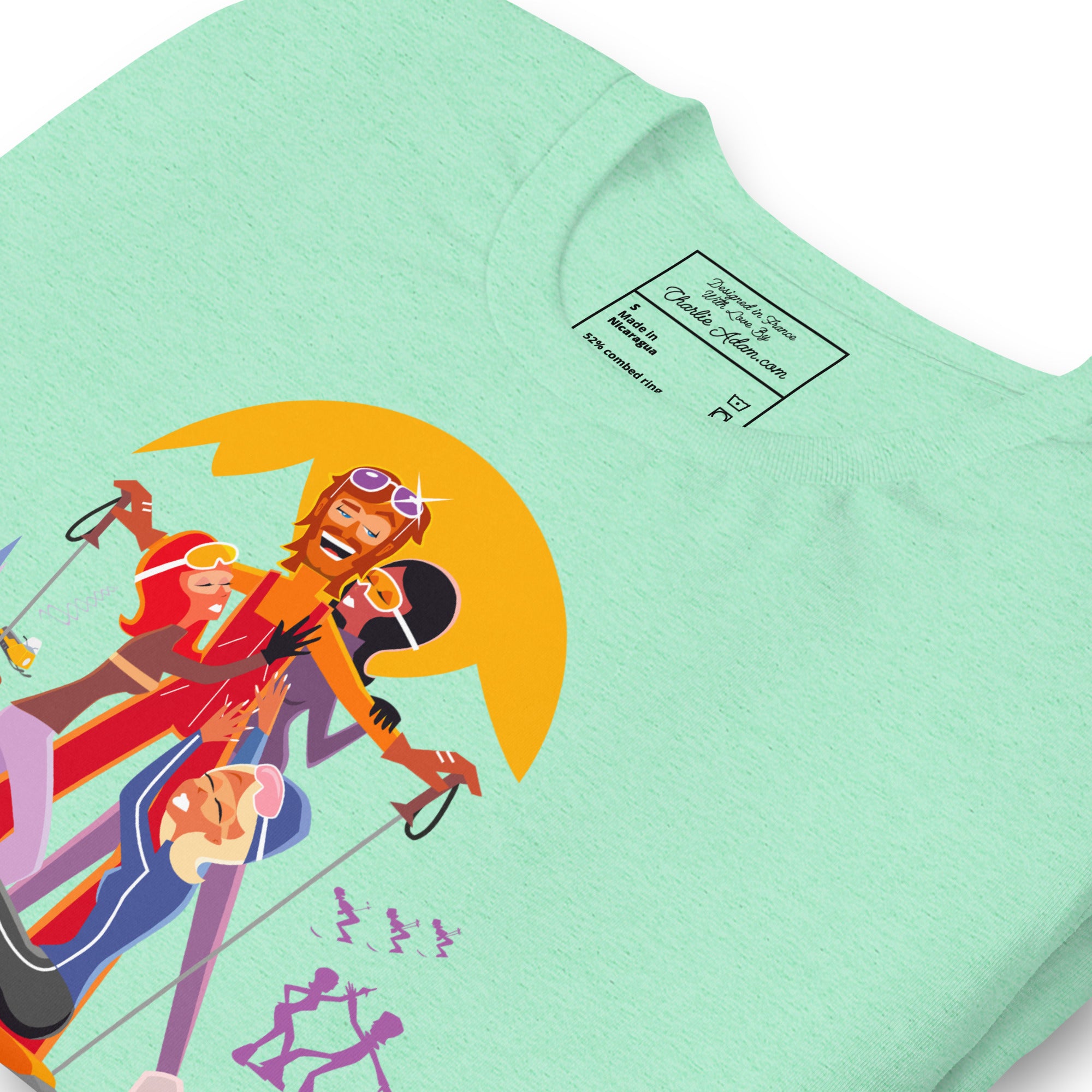 T-shirt en coton unisexe Love instructor First lesson free sur couleurs chinées claires