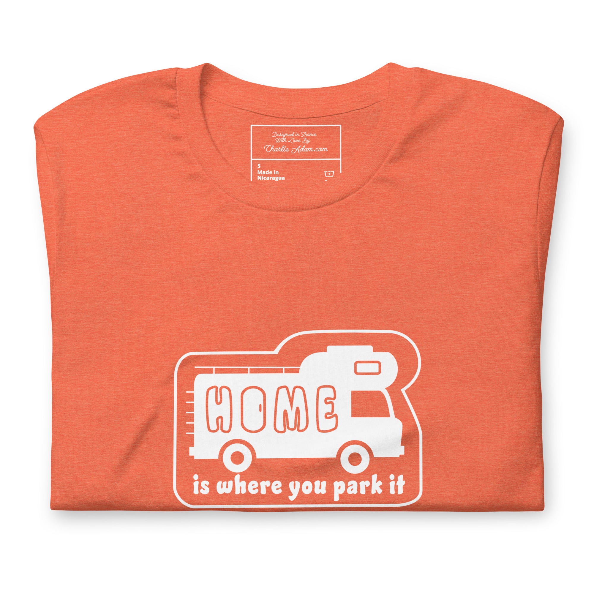 Unisex cotton t-shirt Bold Camper Van on bright heather colors