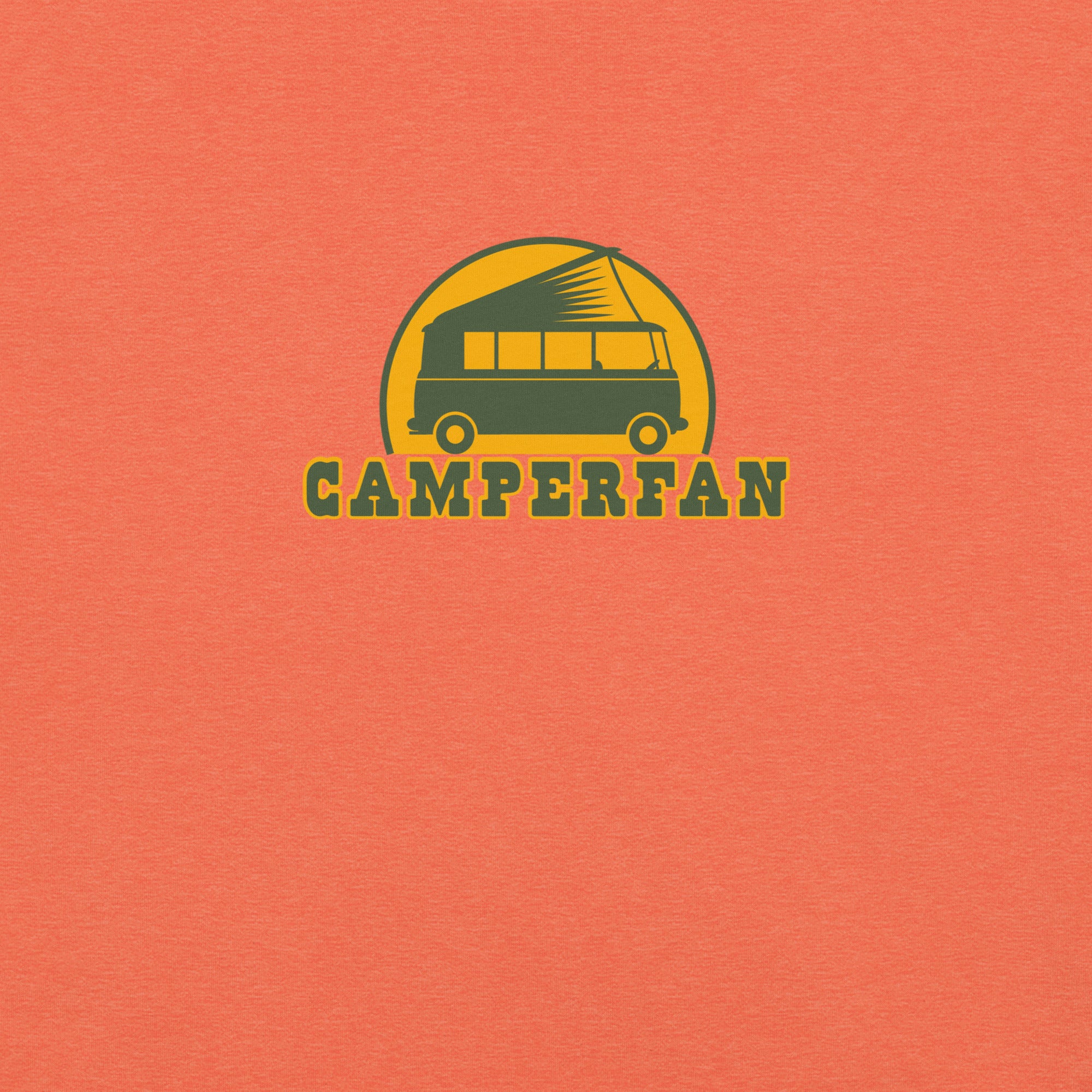 Unisex t-shirt Camperfan on bright heather colors