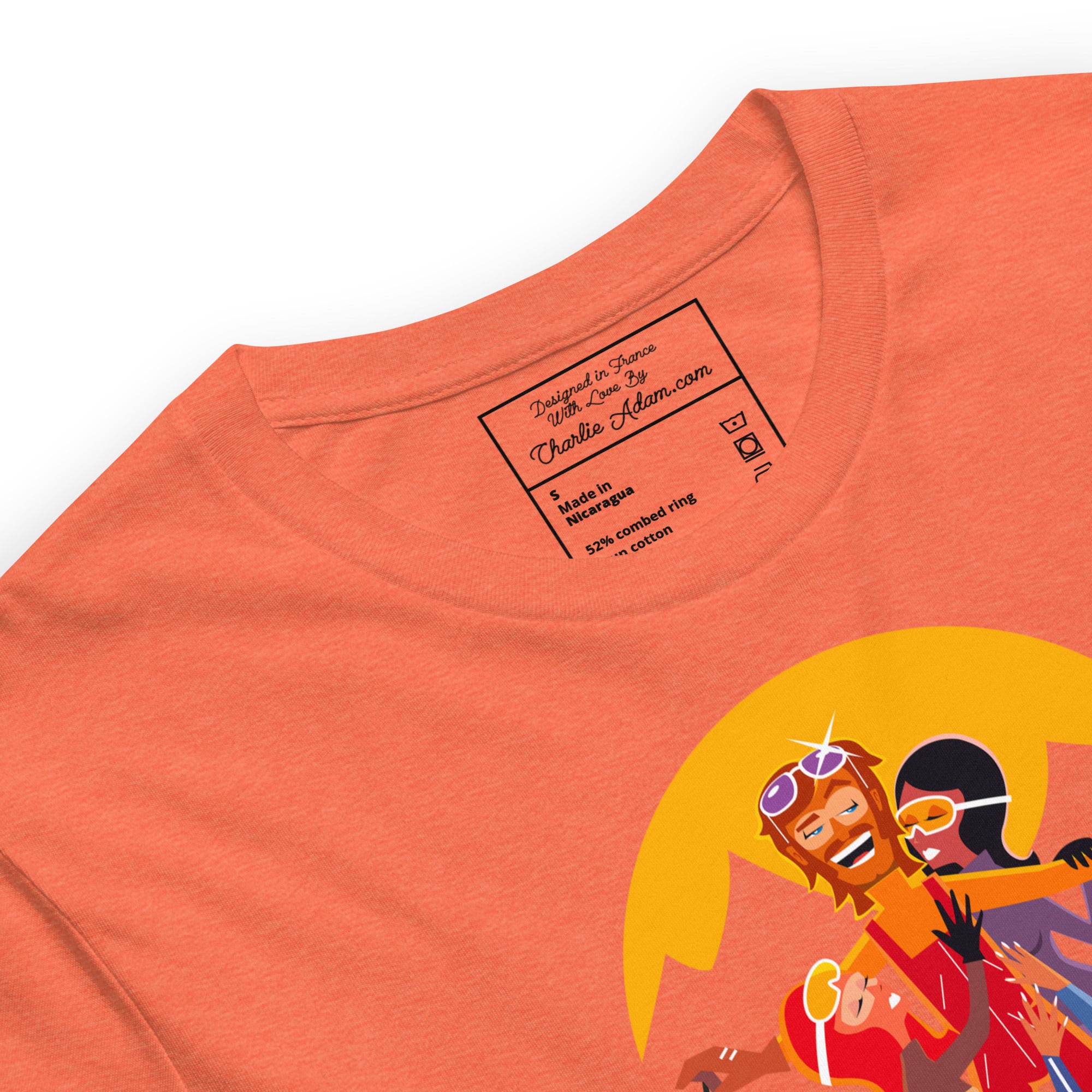 T-shirt en coton unisexe Love instructor First lesson free sur couleurs chinées claires