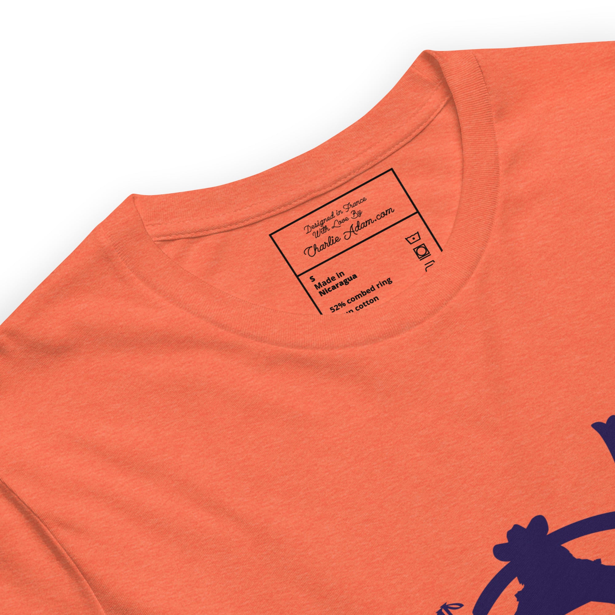 T-shirt en coton unisexe Ski Fight at OK Corral Silhouette sur couleurs chinées claires