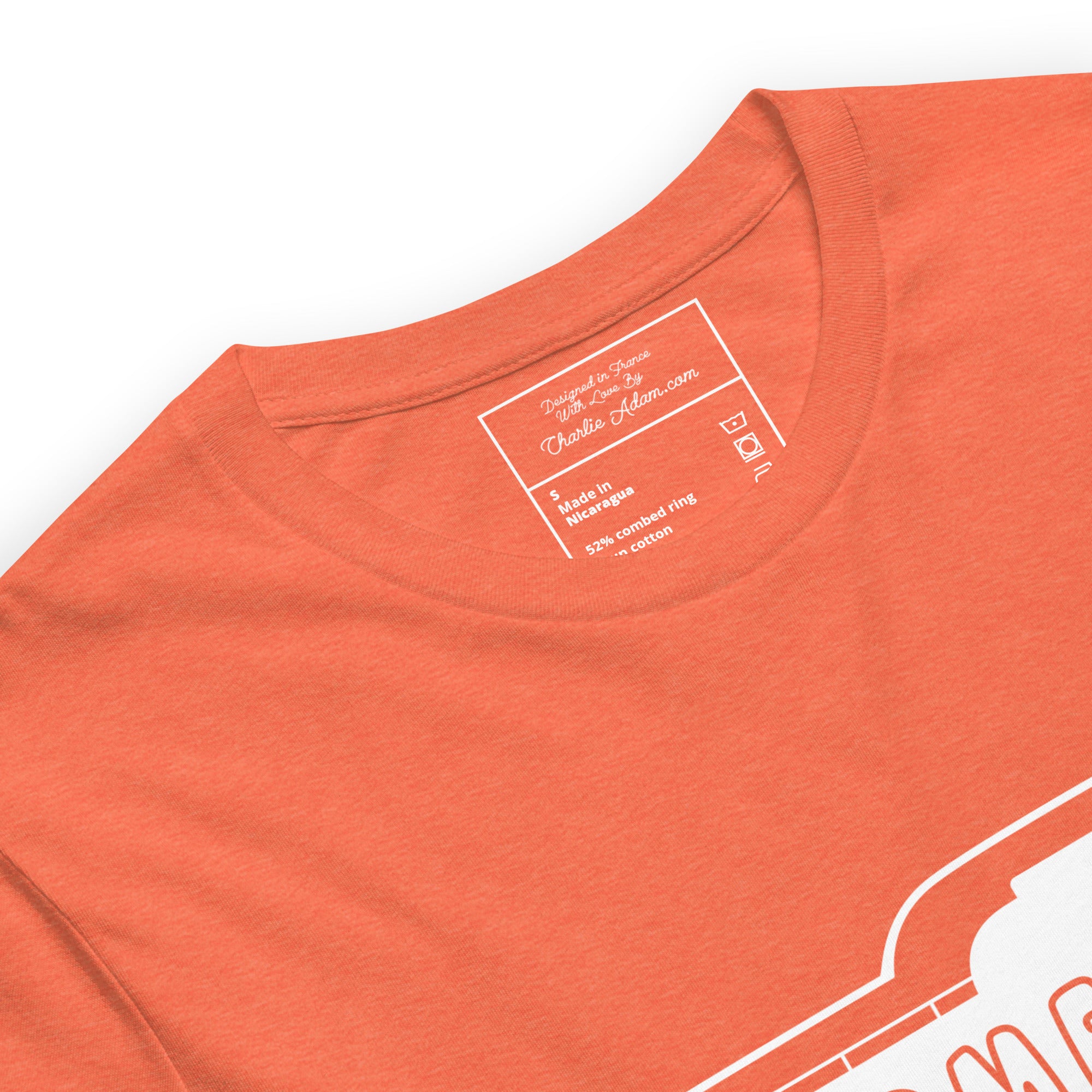 Unisex cotton t-shirt Bold Camper Van on bright heather colors