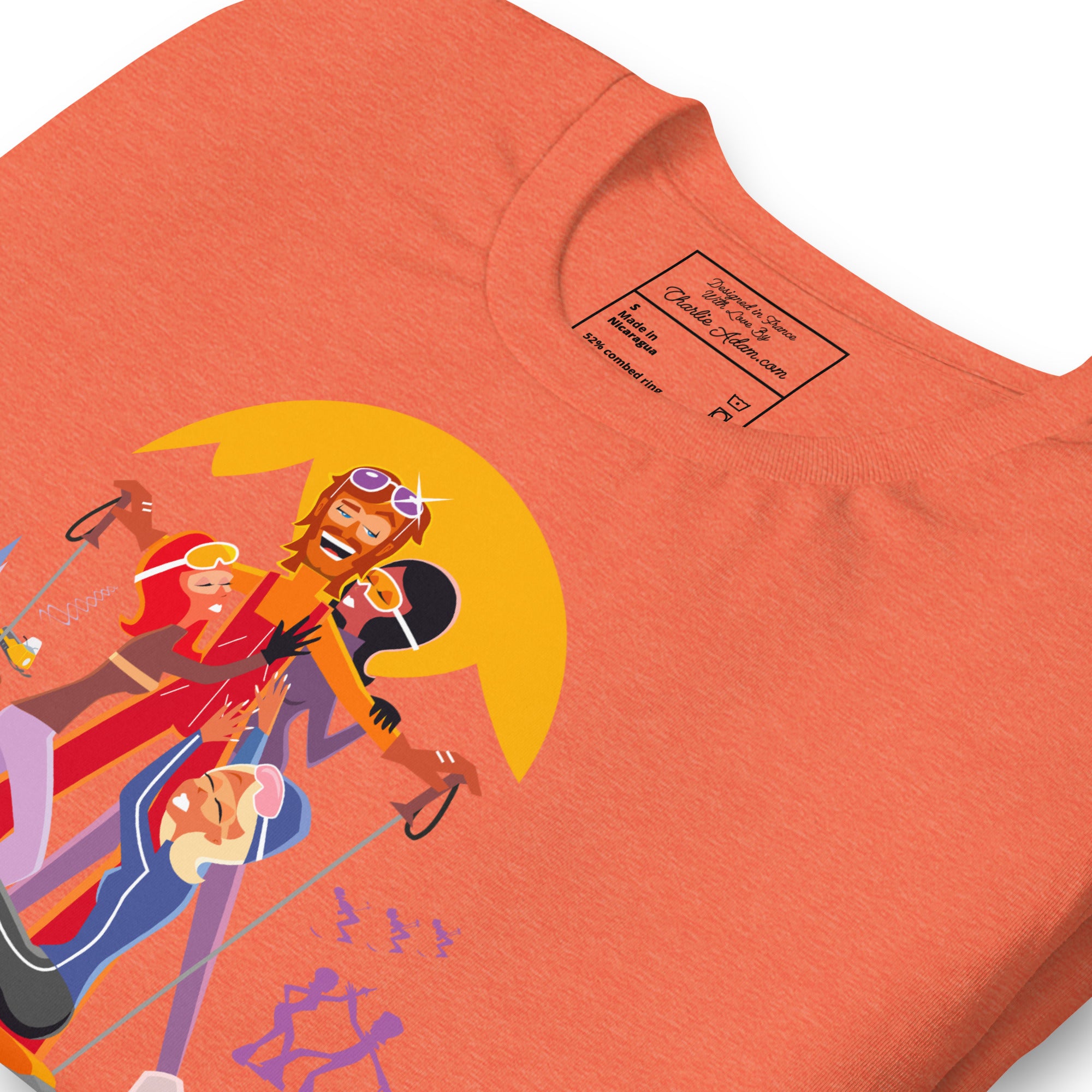 T-shirt en coton unisexe Love instructor First lesson free sur couleurs chinées claires