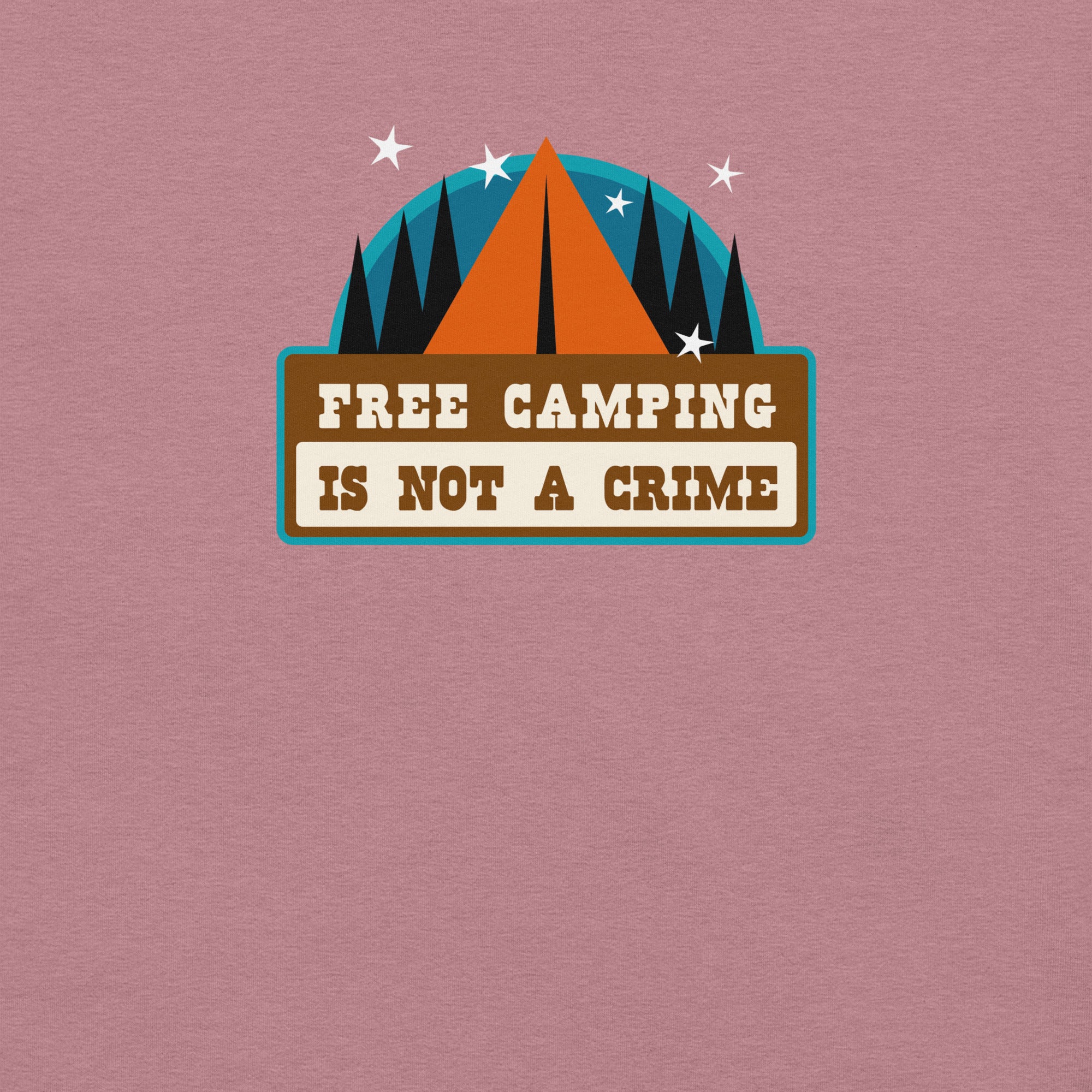 Unisex t-shirt Free camping is not a crime on bright heather colors