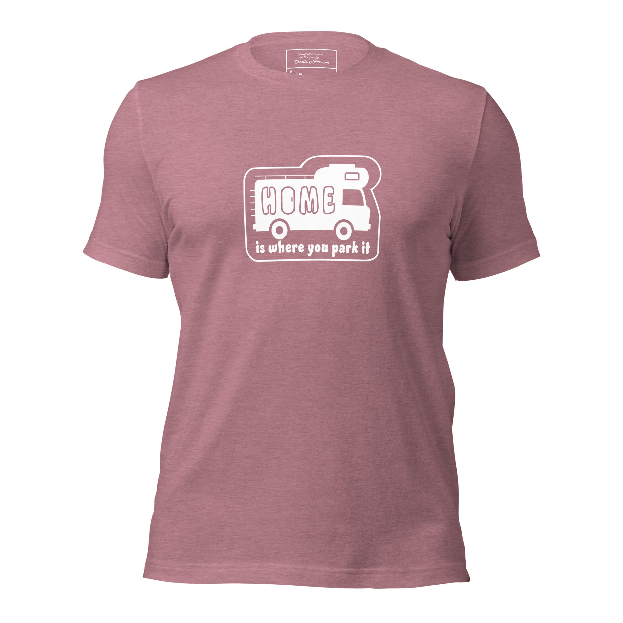 Unisex cotton t-shirt Bold Camper Van on bright heather colors