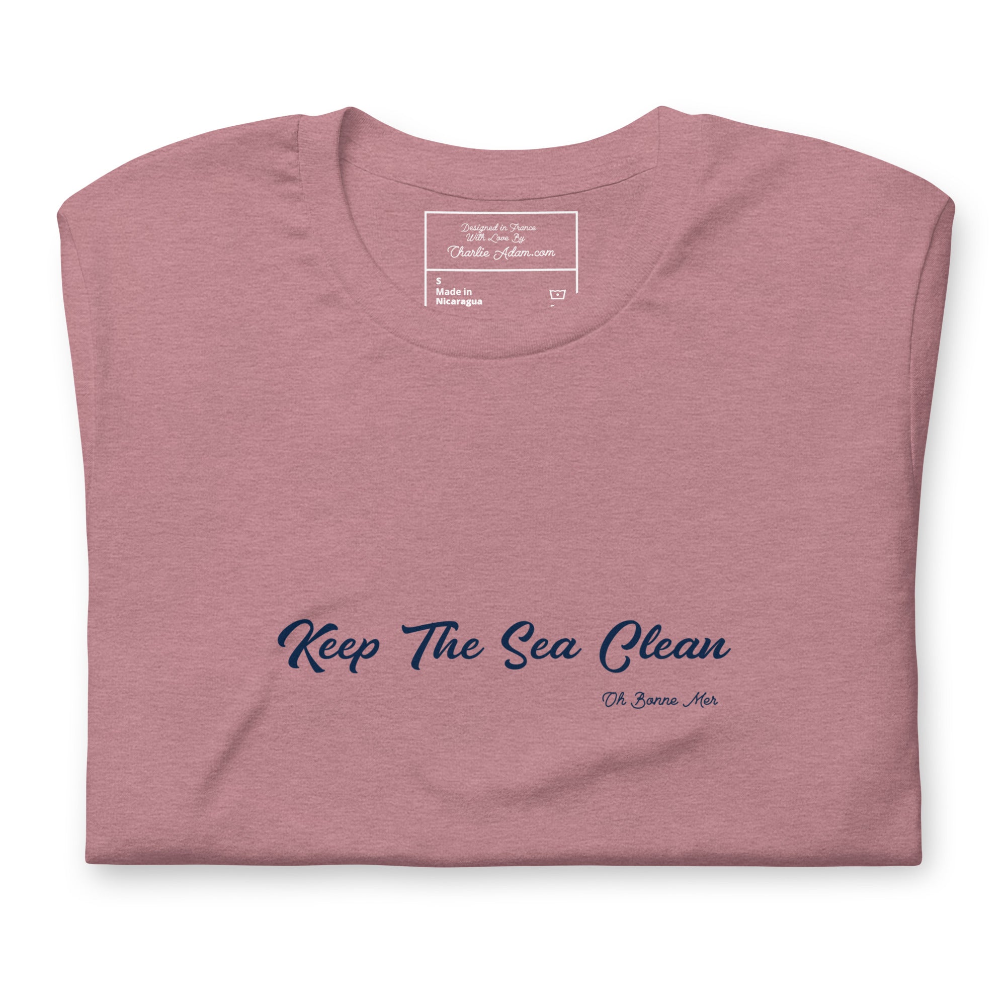 Unisex cotton t-shirt Keep The Sea Clean on bright heather colors