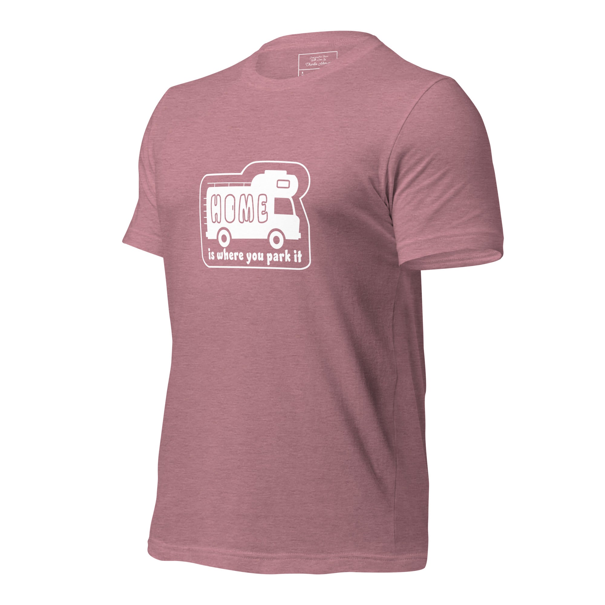 Unisex cotton t-shirt Bold Camper Van on bright heather colors