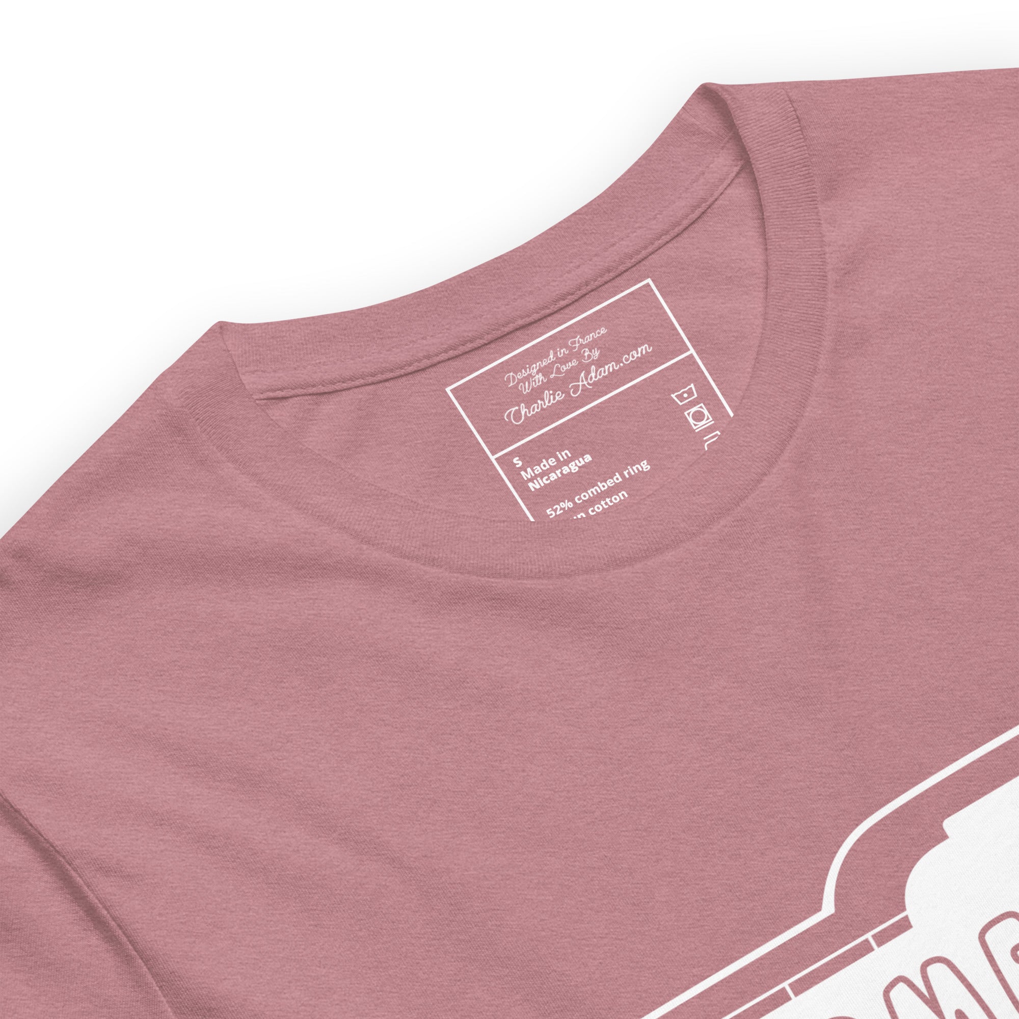 Unisex cotton t-shirt Bold Camper Van on bright heather colors