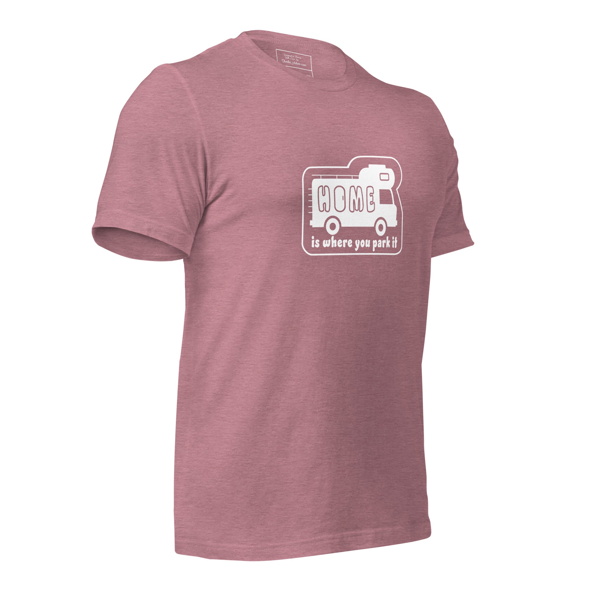 Unisex cotton t-shirt Bold Camper Van on bright heather colors