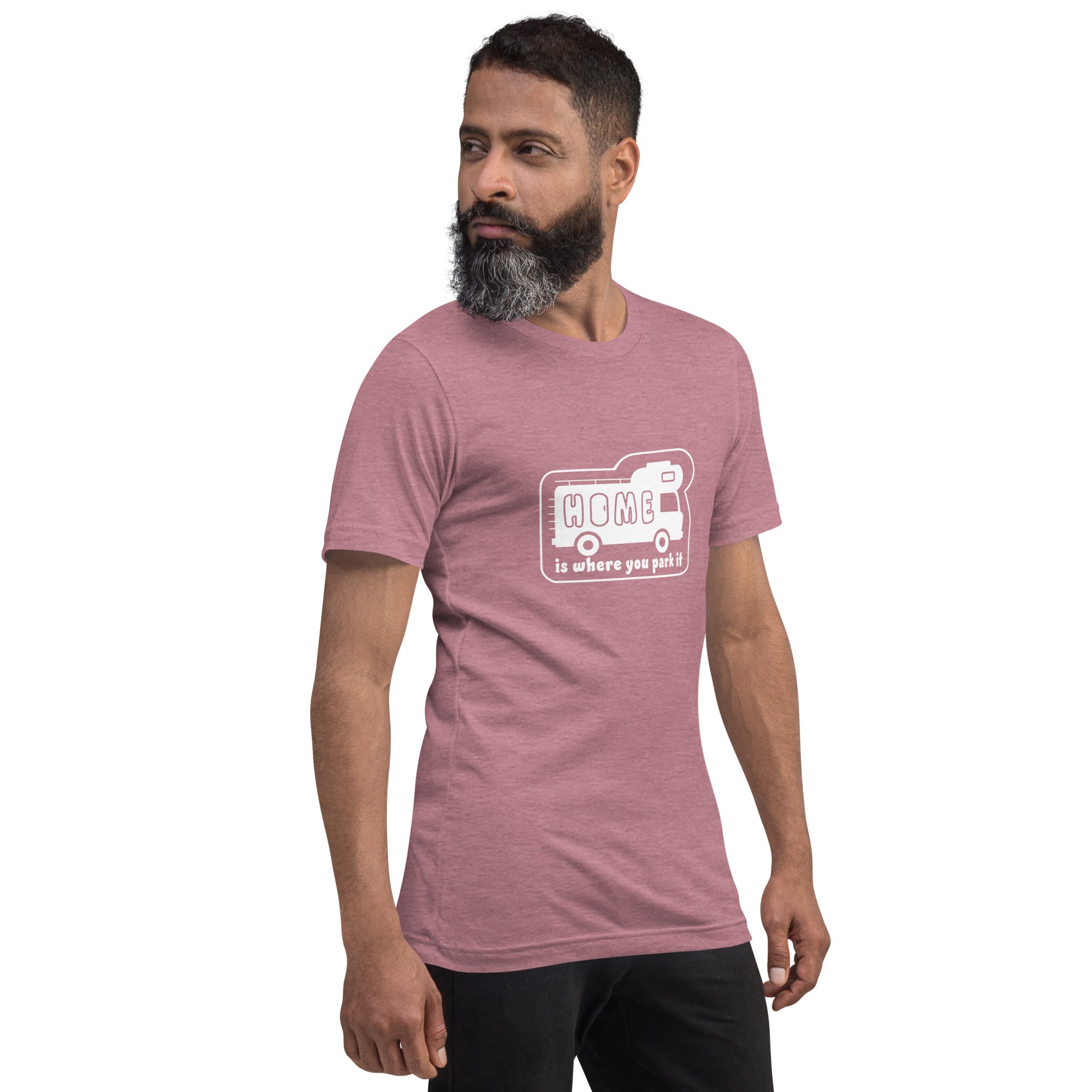 Unisex cotton t-shirt Bold Camper Van on bright heather colors