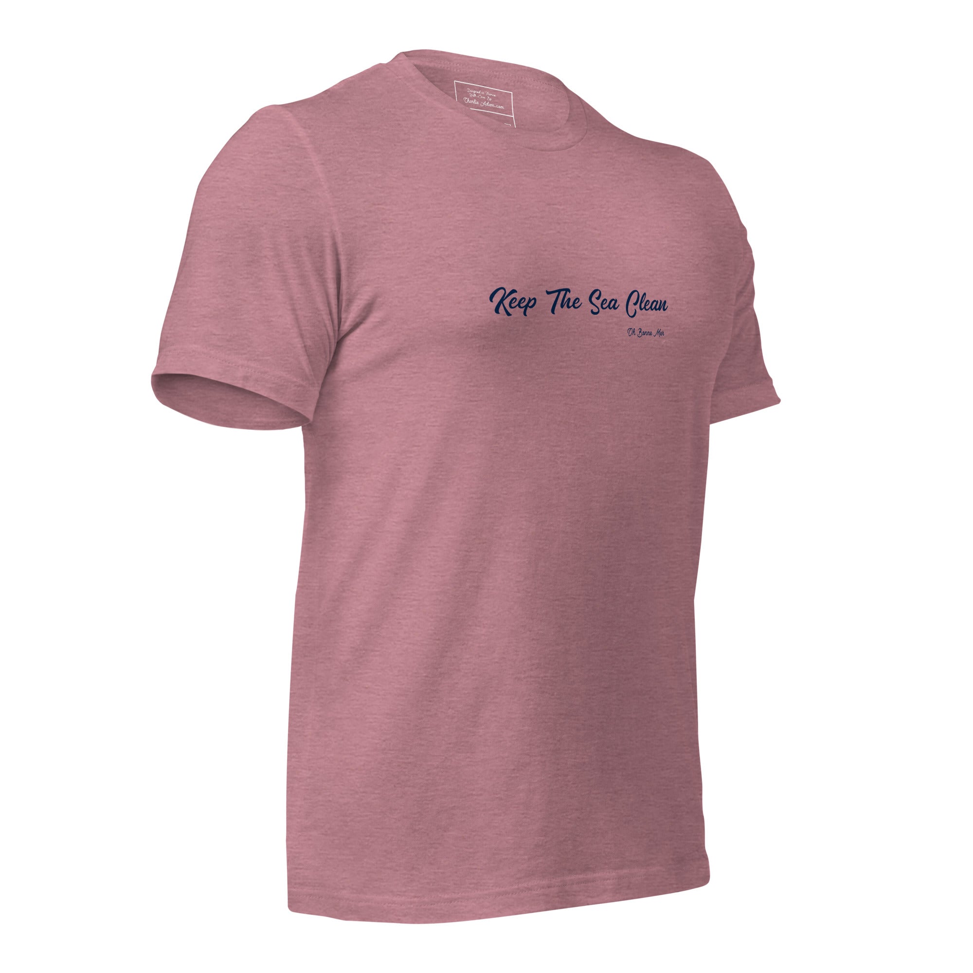 Unisex cotton t-shirt Keep The Sea Clean on bright heather colors