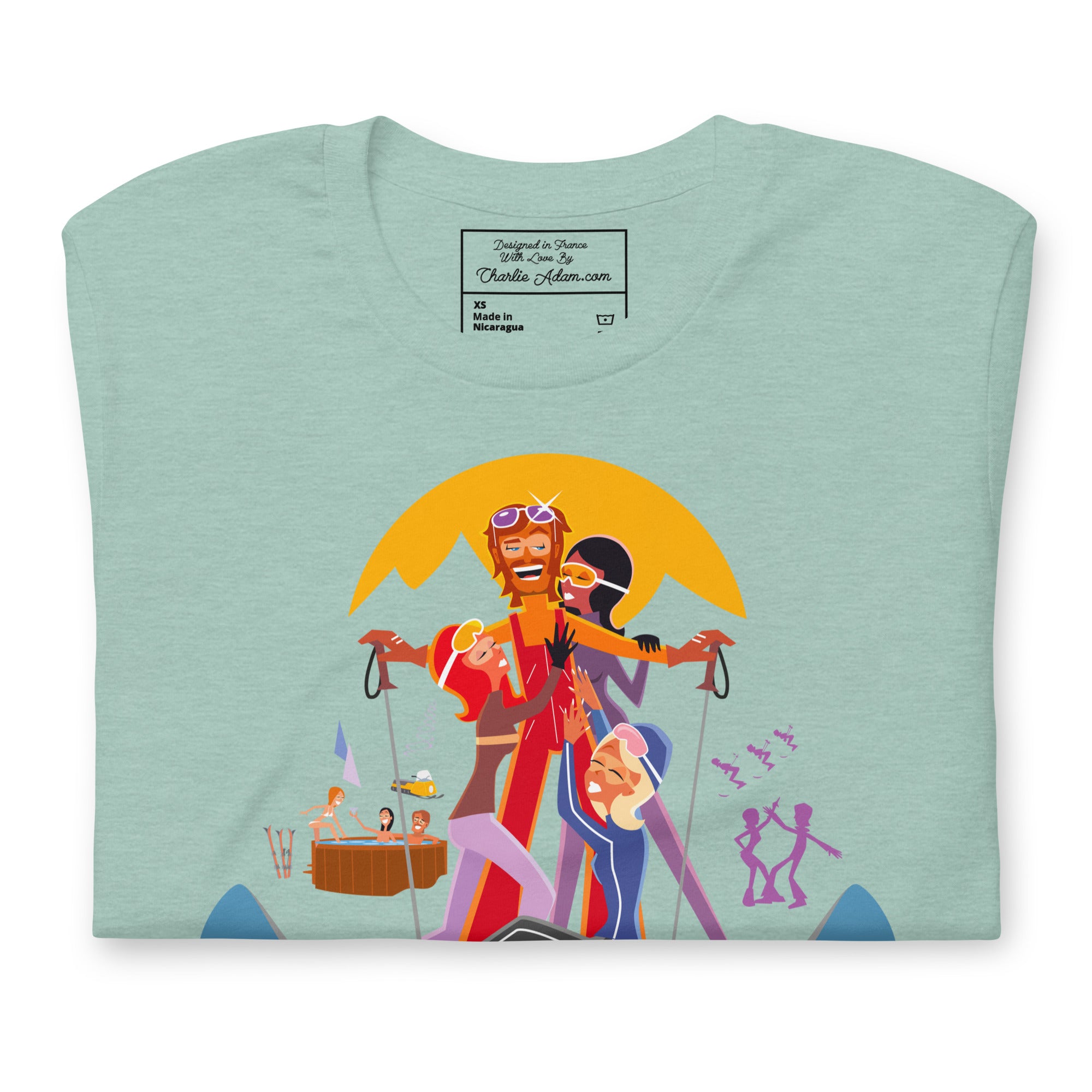 T-shirt en coton unisexe Love instructor First lesson free sur couleurs chinées claires