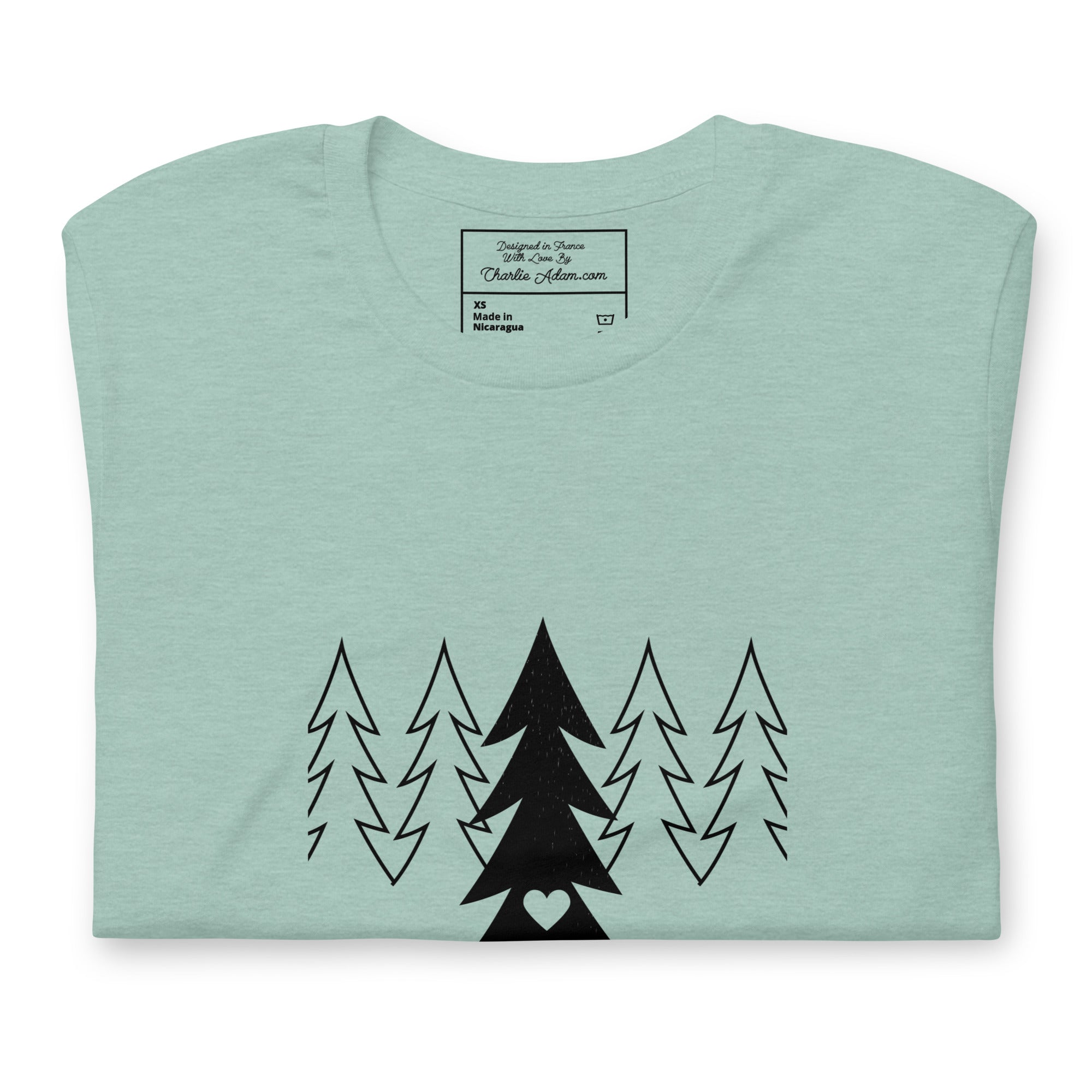 Unisex t-shirt Tree hugging zone on light heather colors