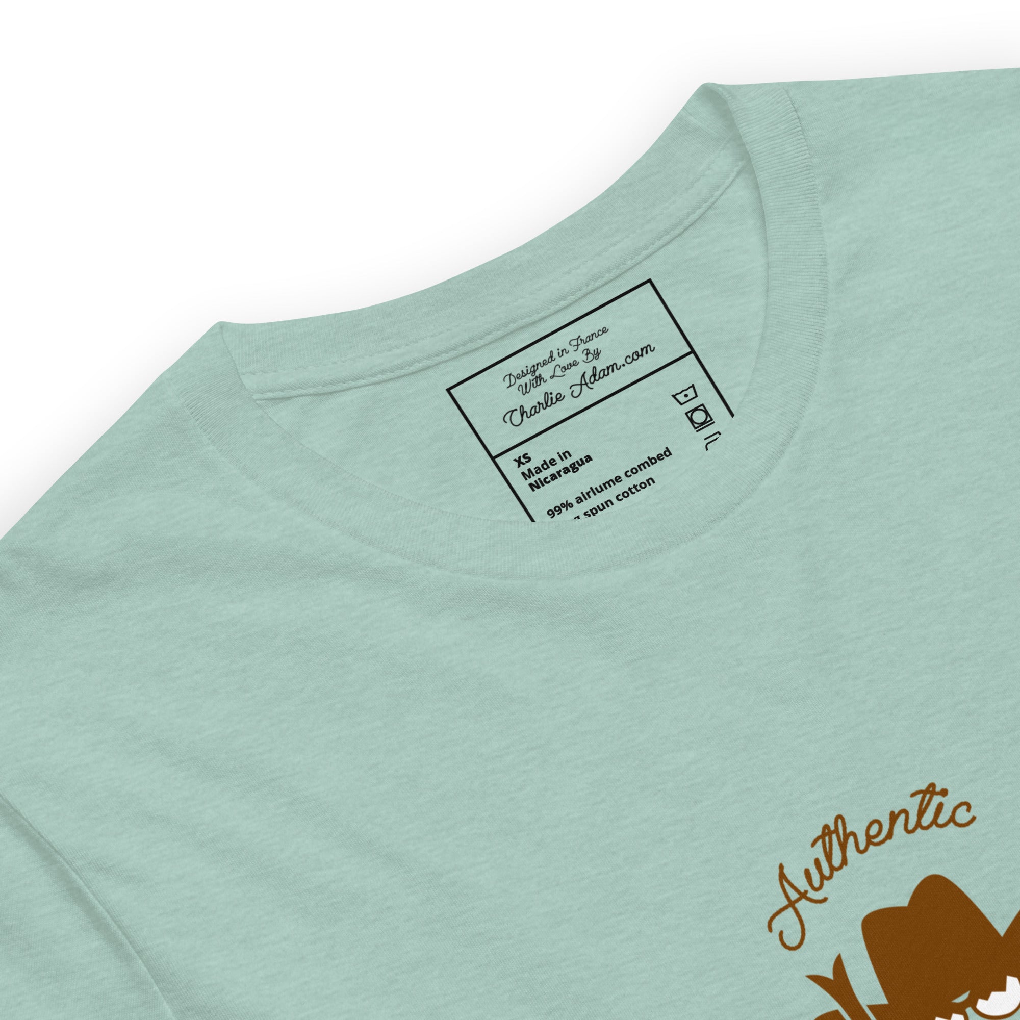 Unisex t-shirt Authentic Skiing Cowboy on heather colors