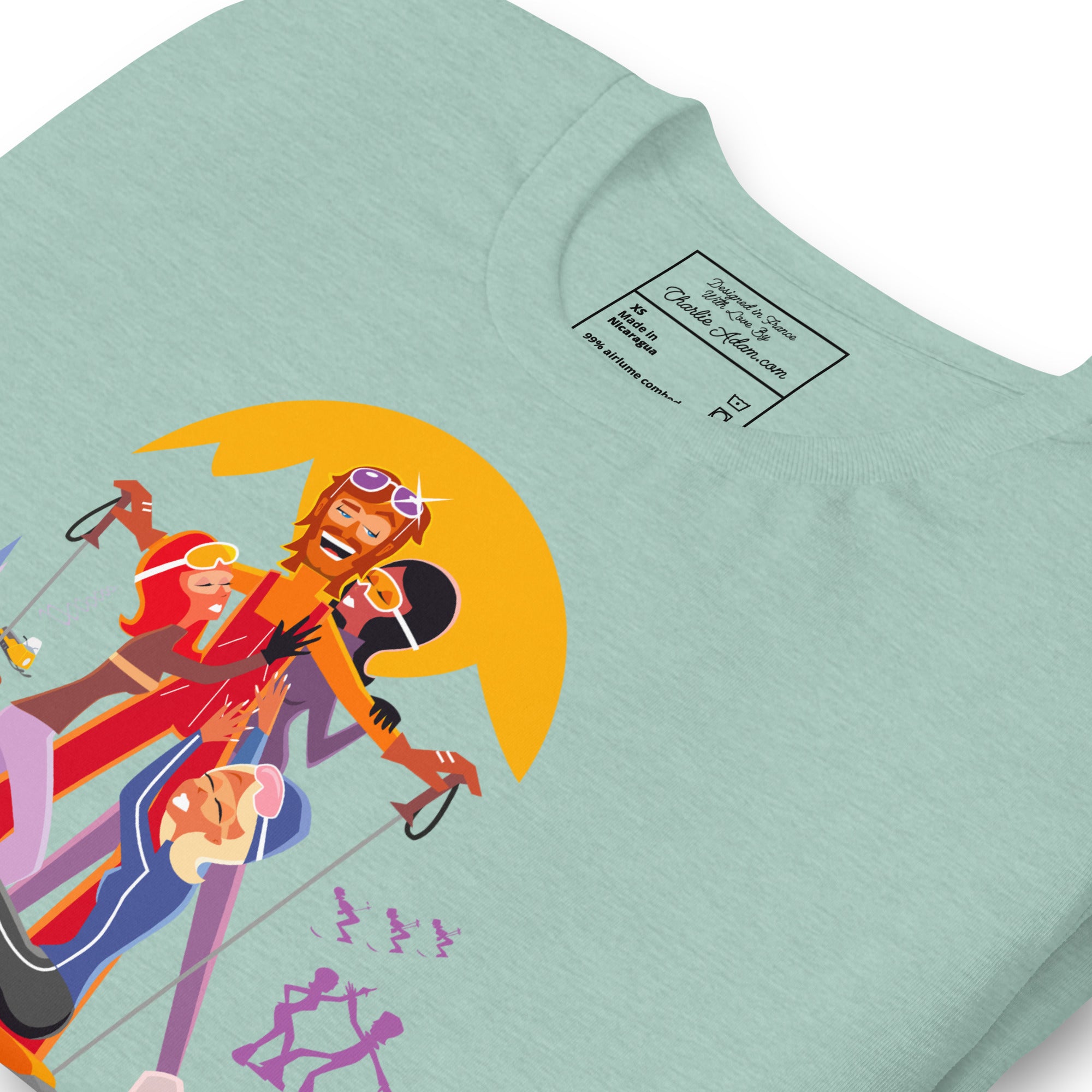 T-shirt en coton unisexe Love instructor First lesson free sur couleurs chinées claires