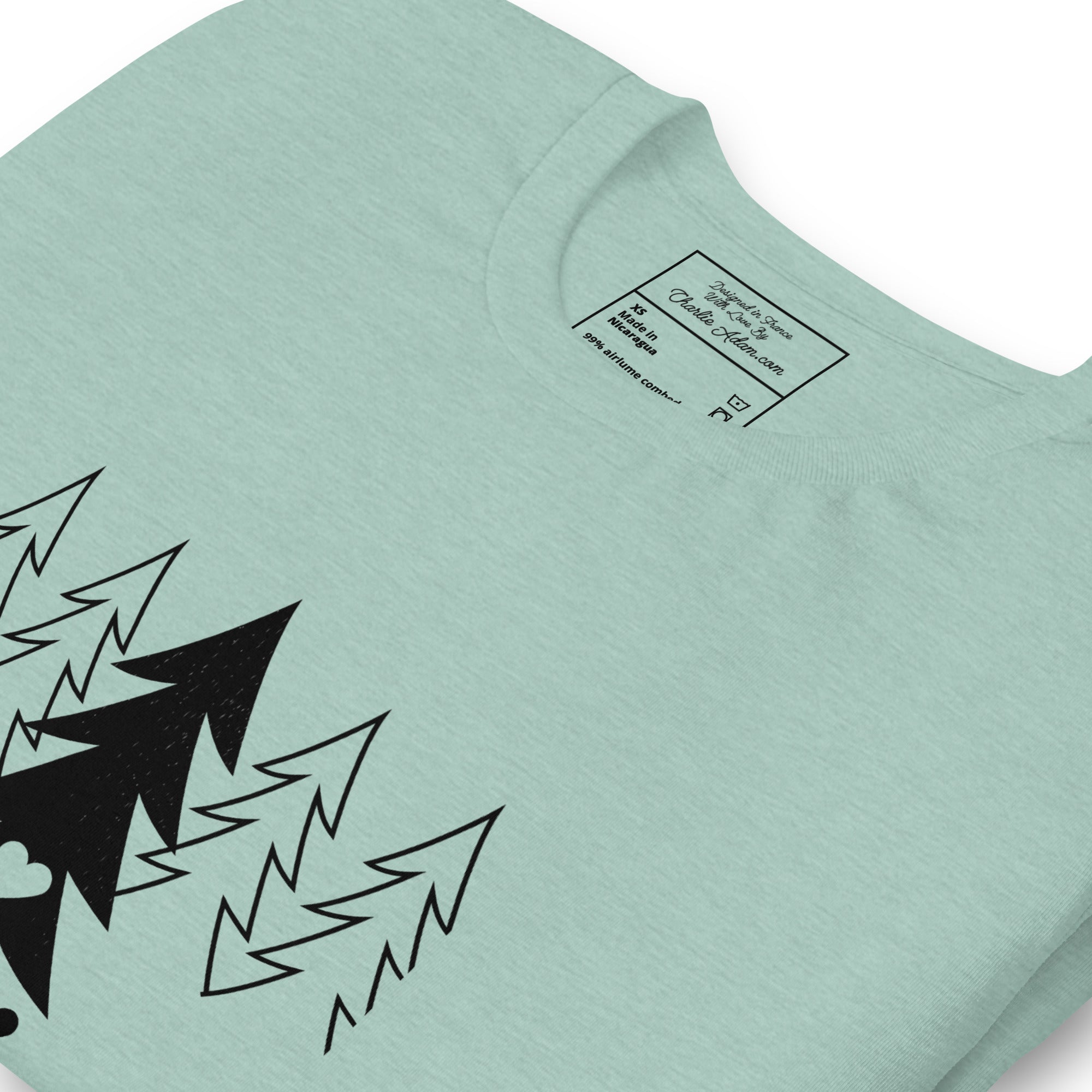 Unisex t-shirt Tree hugging zone on light heather colors