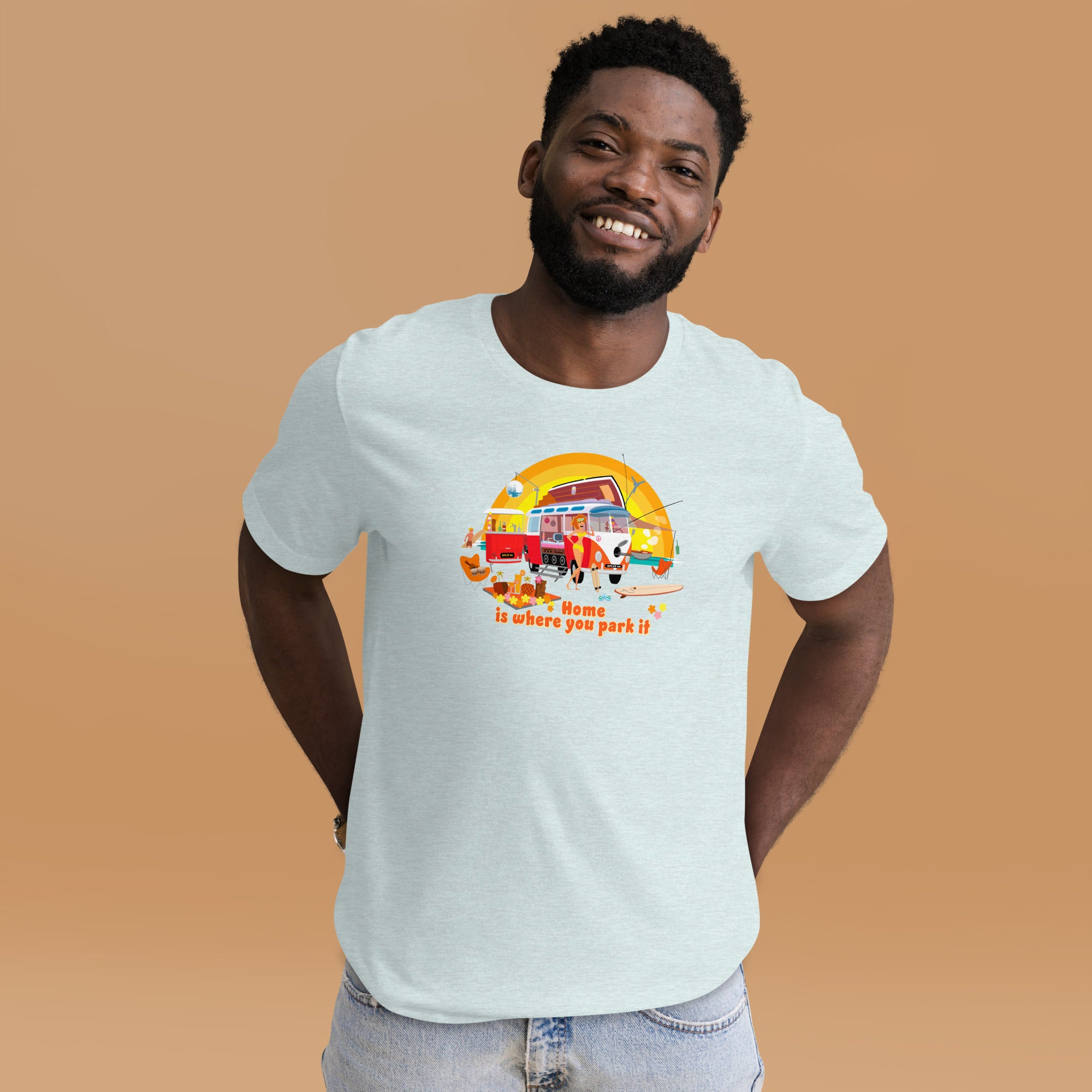 Unisex cotton t-shirt Ultra Combi on light heather colors
