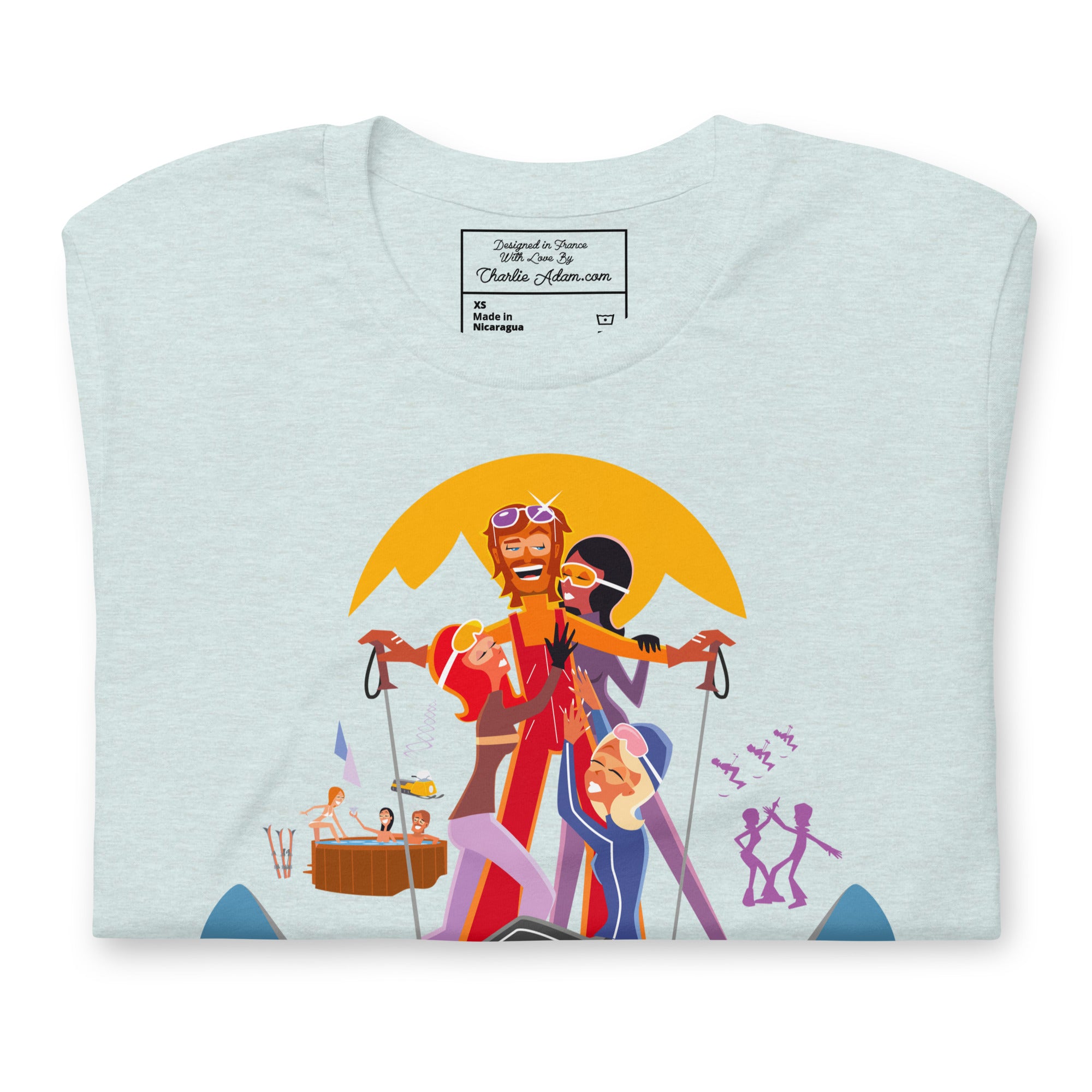 T-shirt en coton unisexe Love instructor First lesson free sur couleurs chinées claires