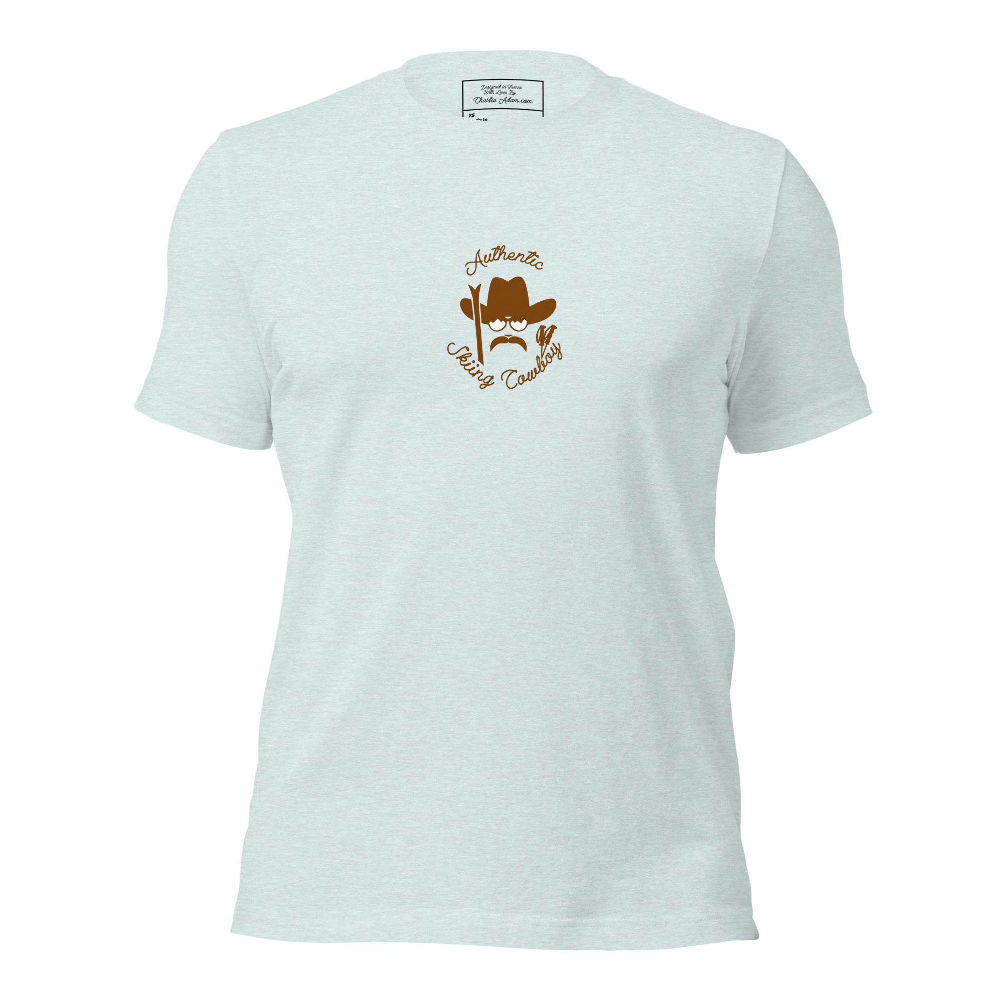 Unisex t-shirt Authentic Skiing Cowboy on heather colors