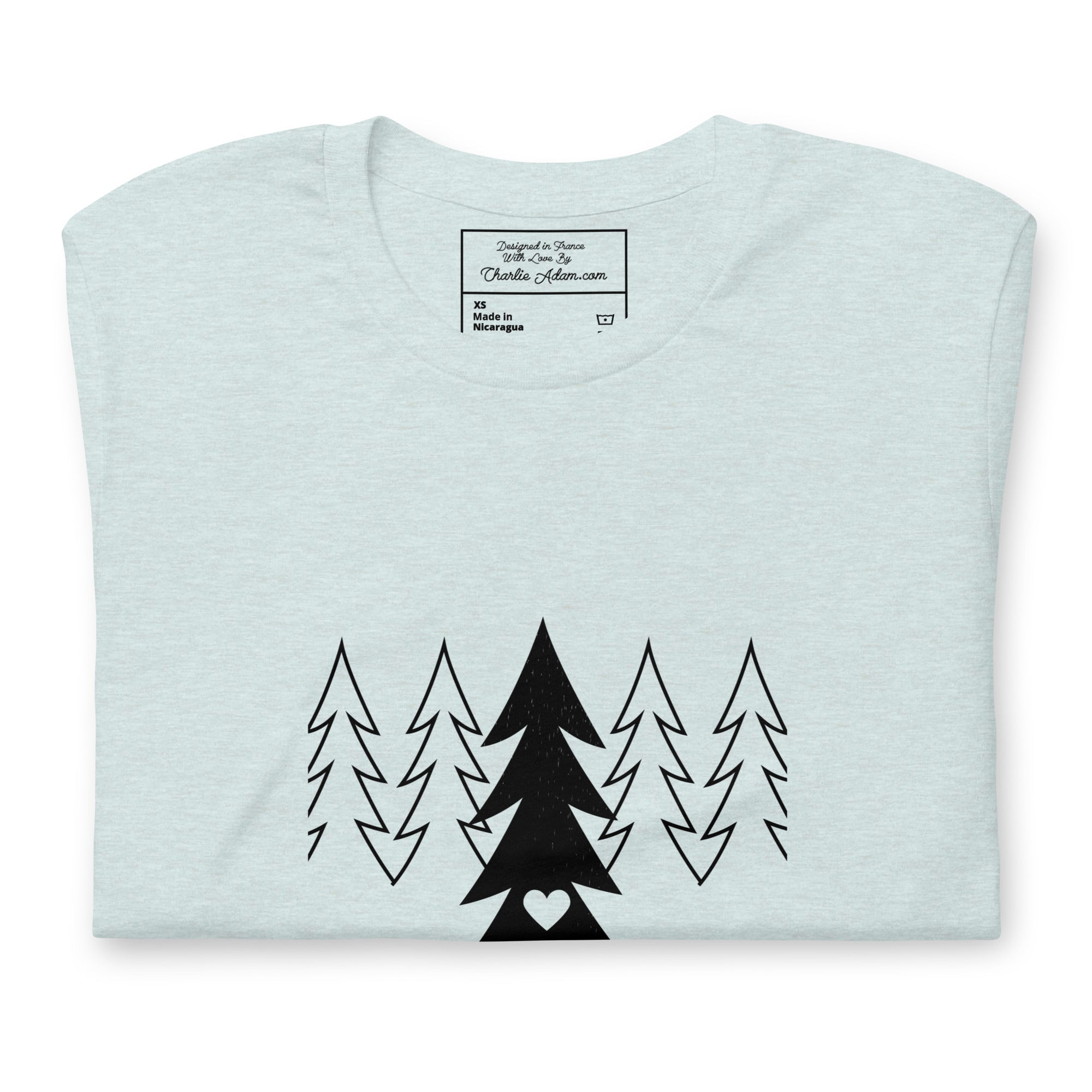 Unisex t-shirt Tree hugging zone on light heather colors