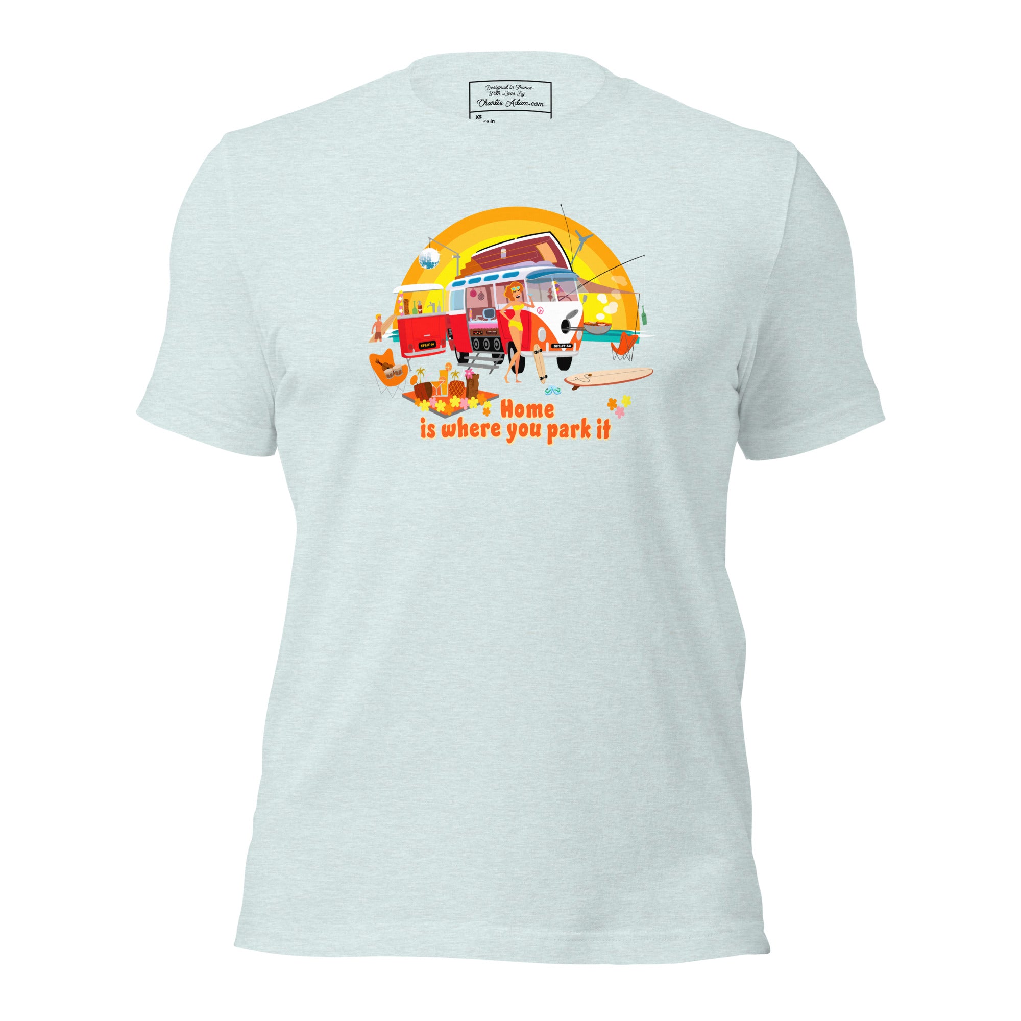 Unisex cotton t-shirt Ultra Combi on light heather colors