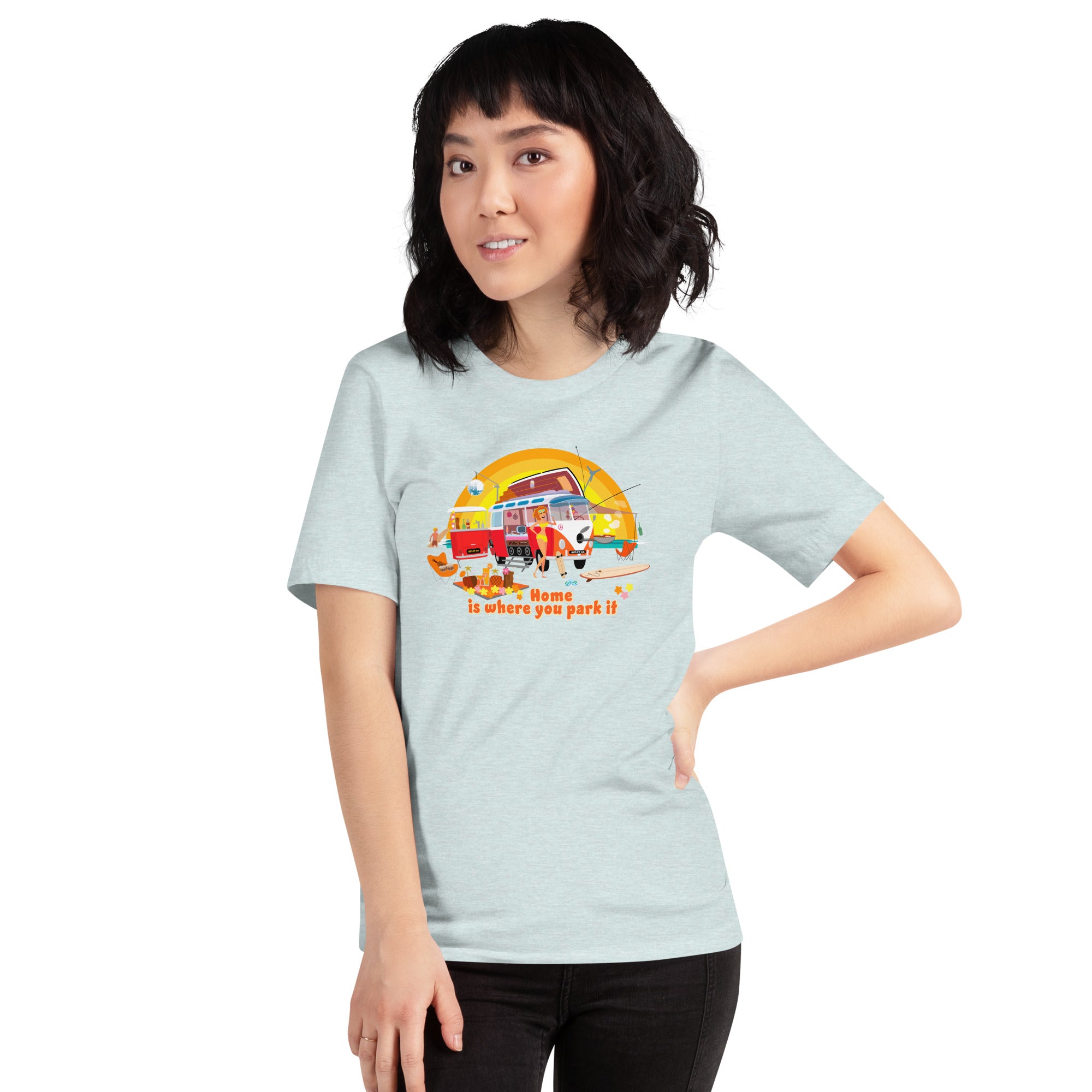 Unisex cotton t-shirt Ultra Combi on light heather colors