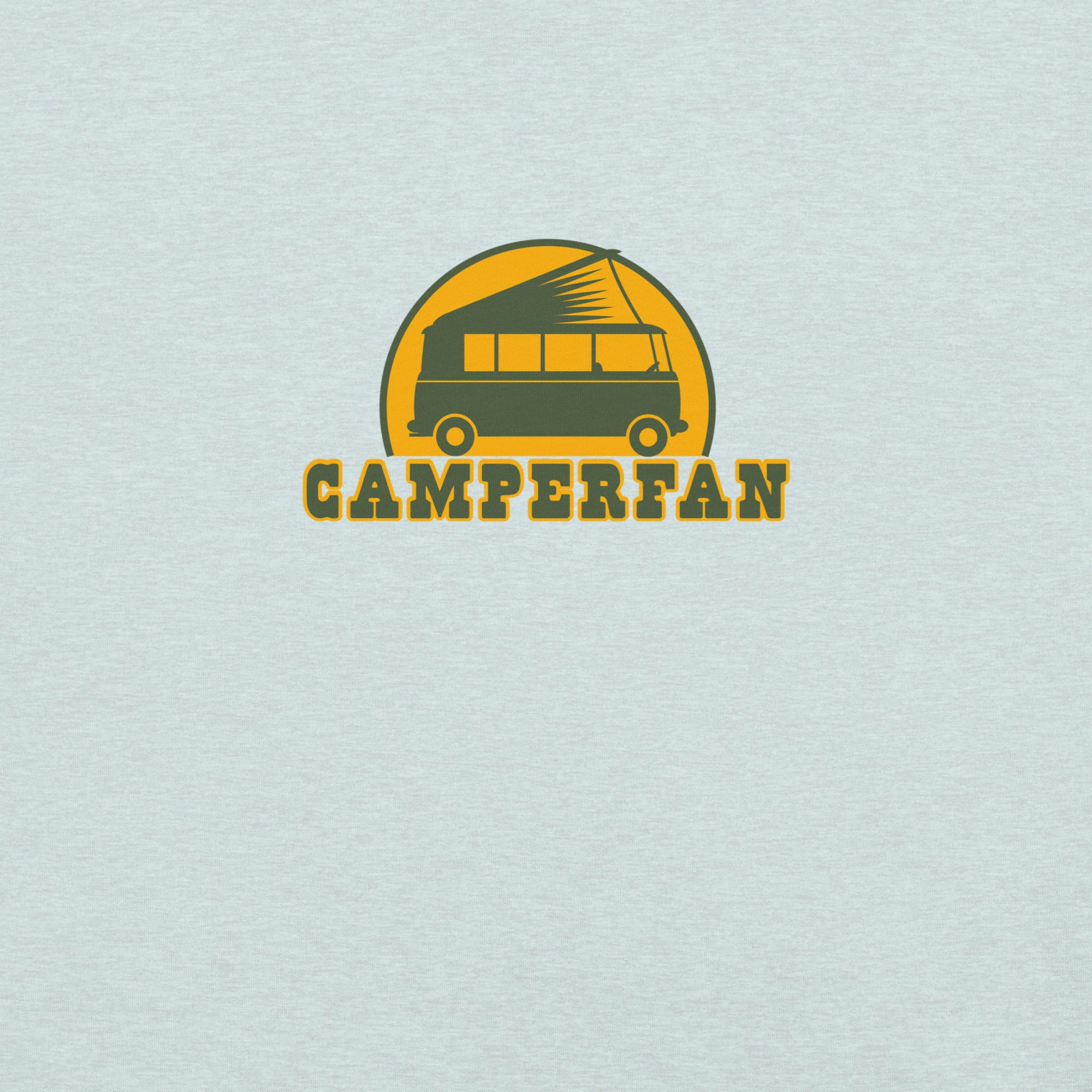 Unisex t-shirt Camperfan on light heather colors