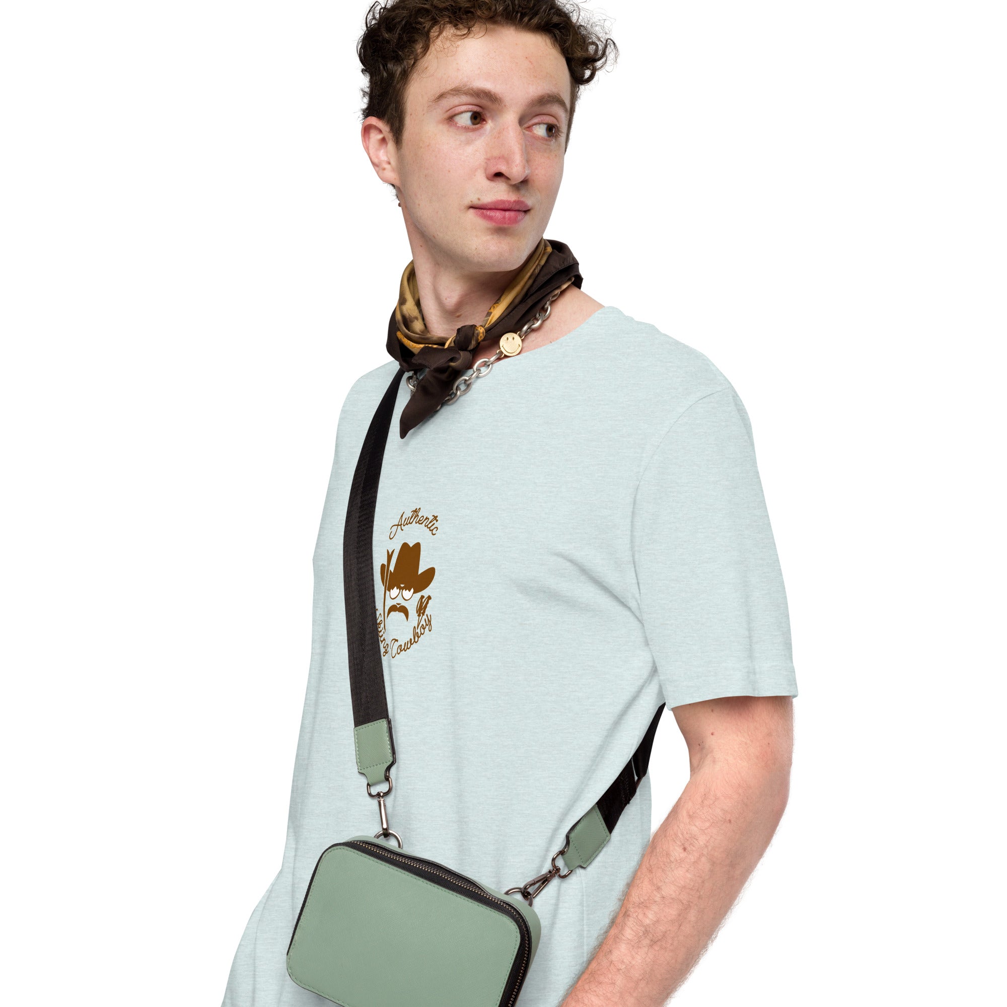 Unisex t-shirt Authentic Skiing Cowboy on heather colors