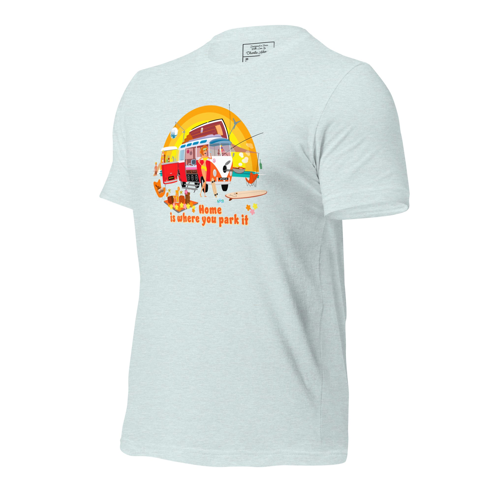 Unisex cotton t-shirt Ultra Combi on light heather colors
