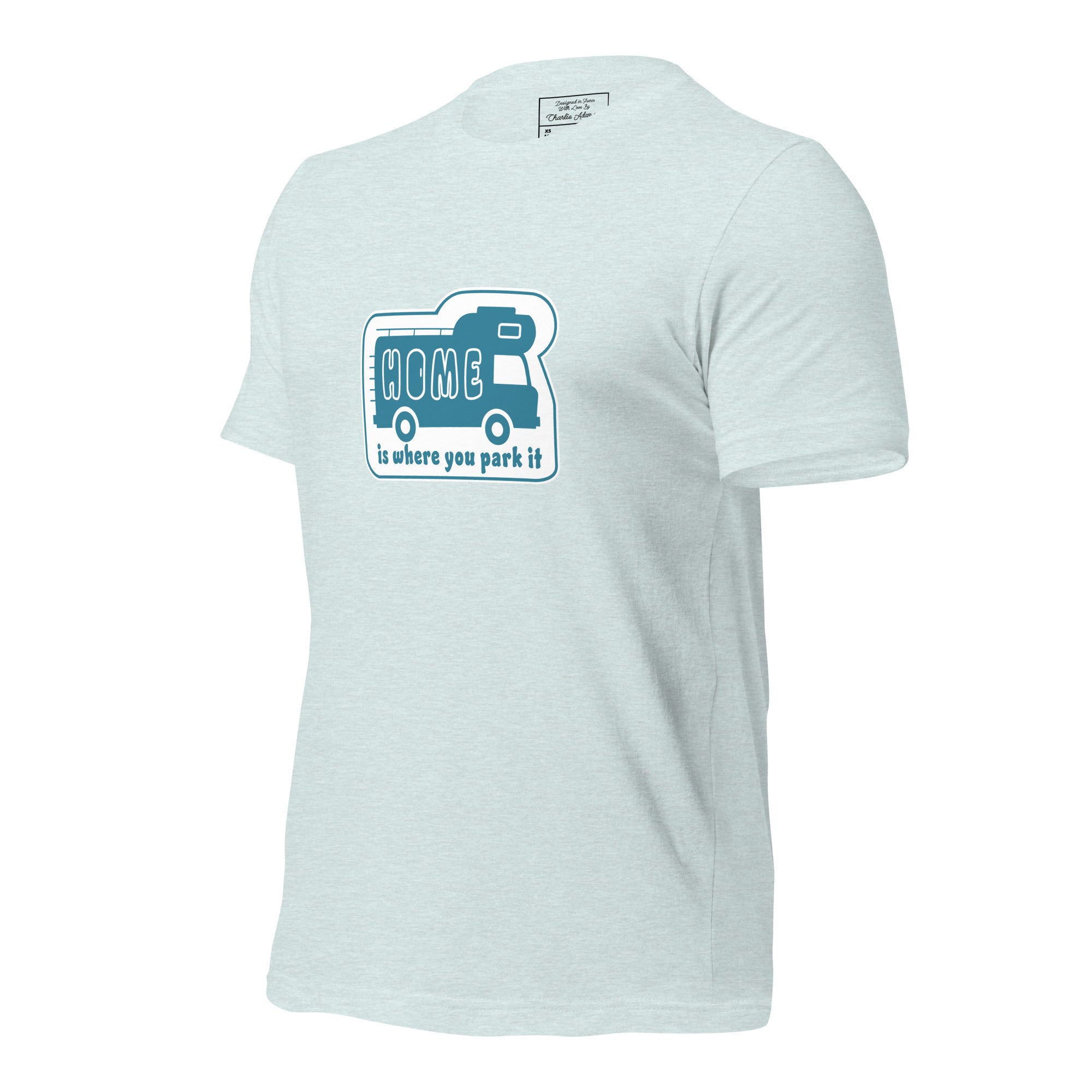 Unisex cotton t-shirt Bold Camper Van on light heather colors