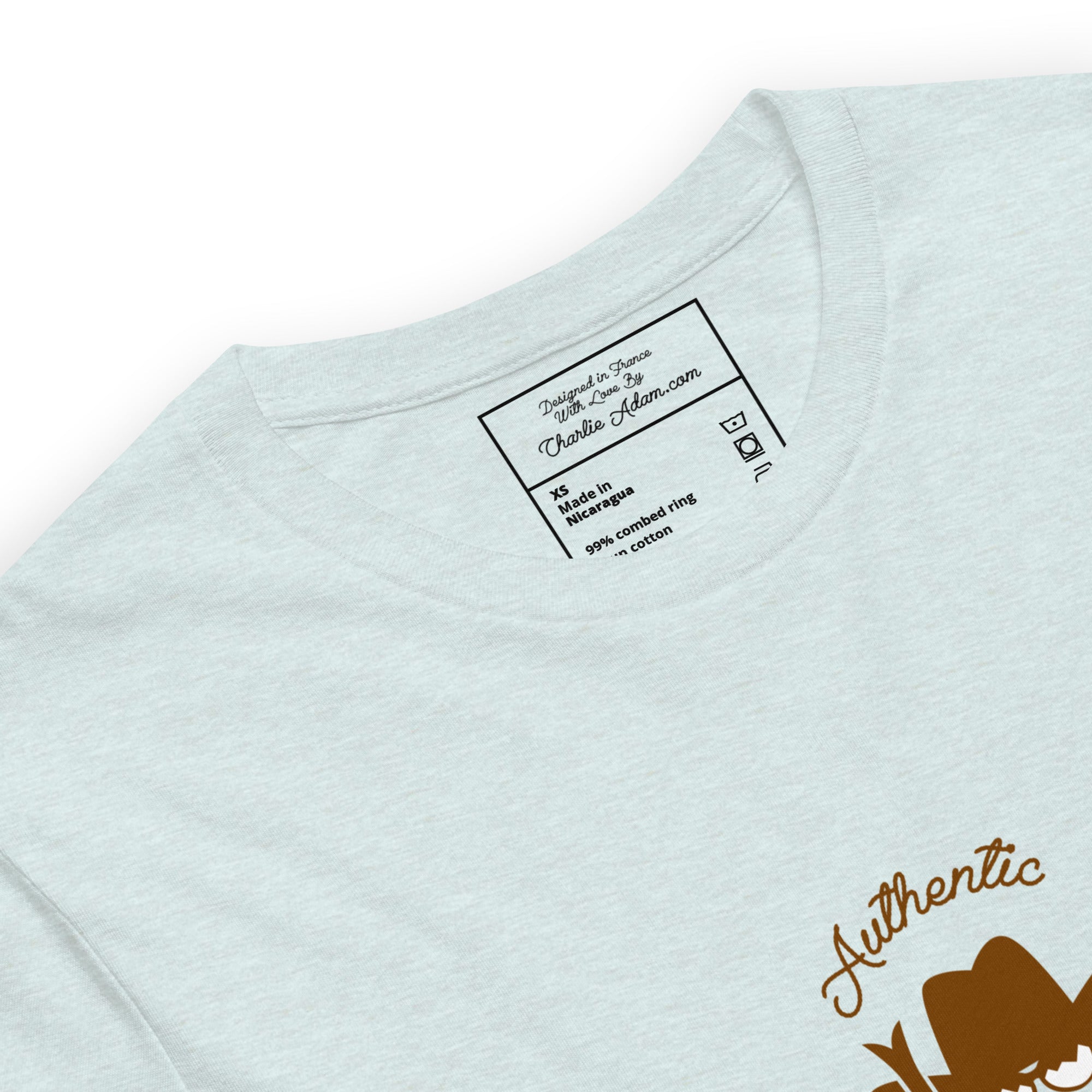 Unisex t-shirt Authentic Skiing Cowboy on heather colors