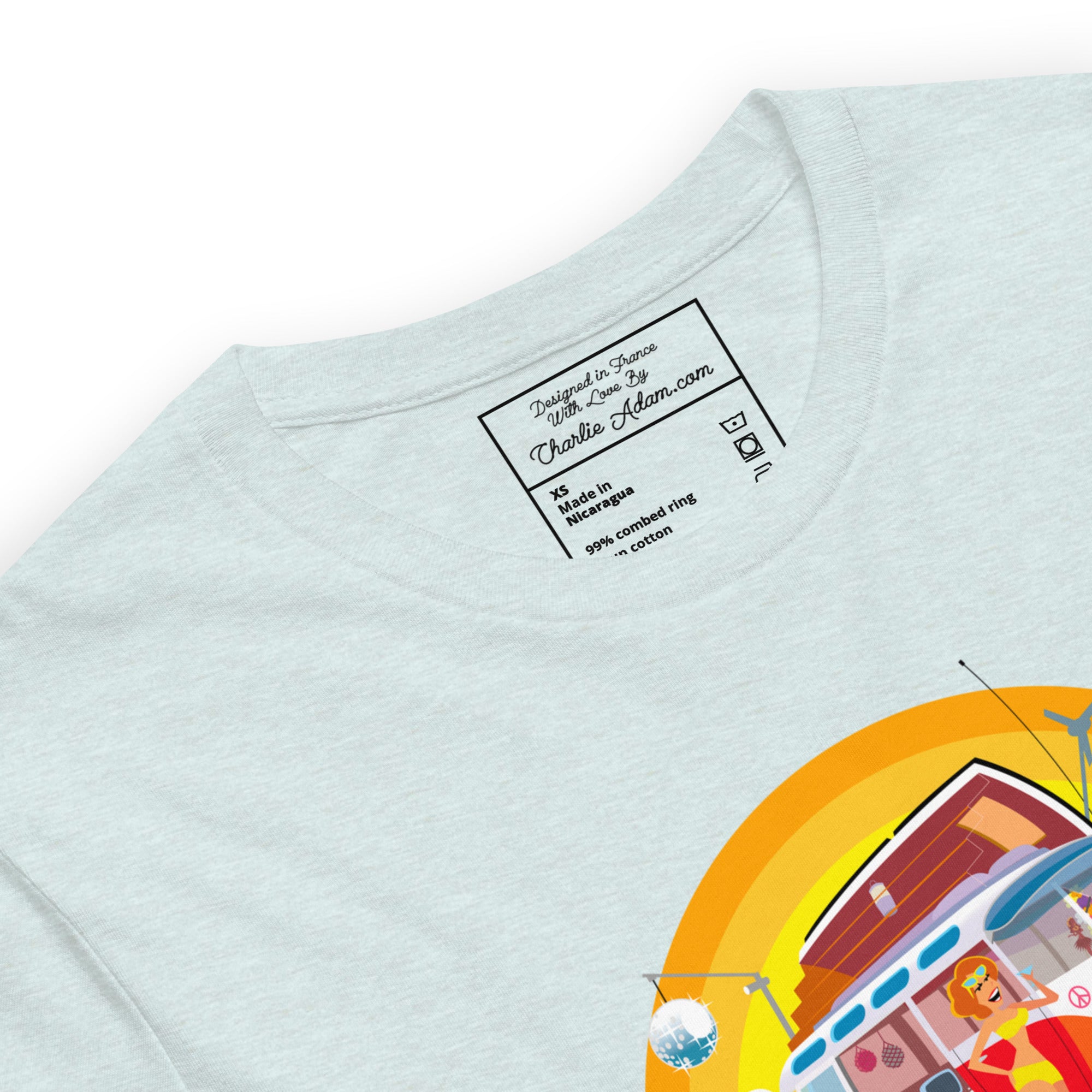 Unisex cotton t-shirt Ultra Combi on light heather colors