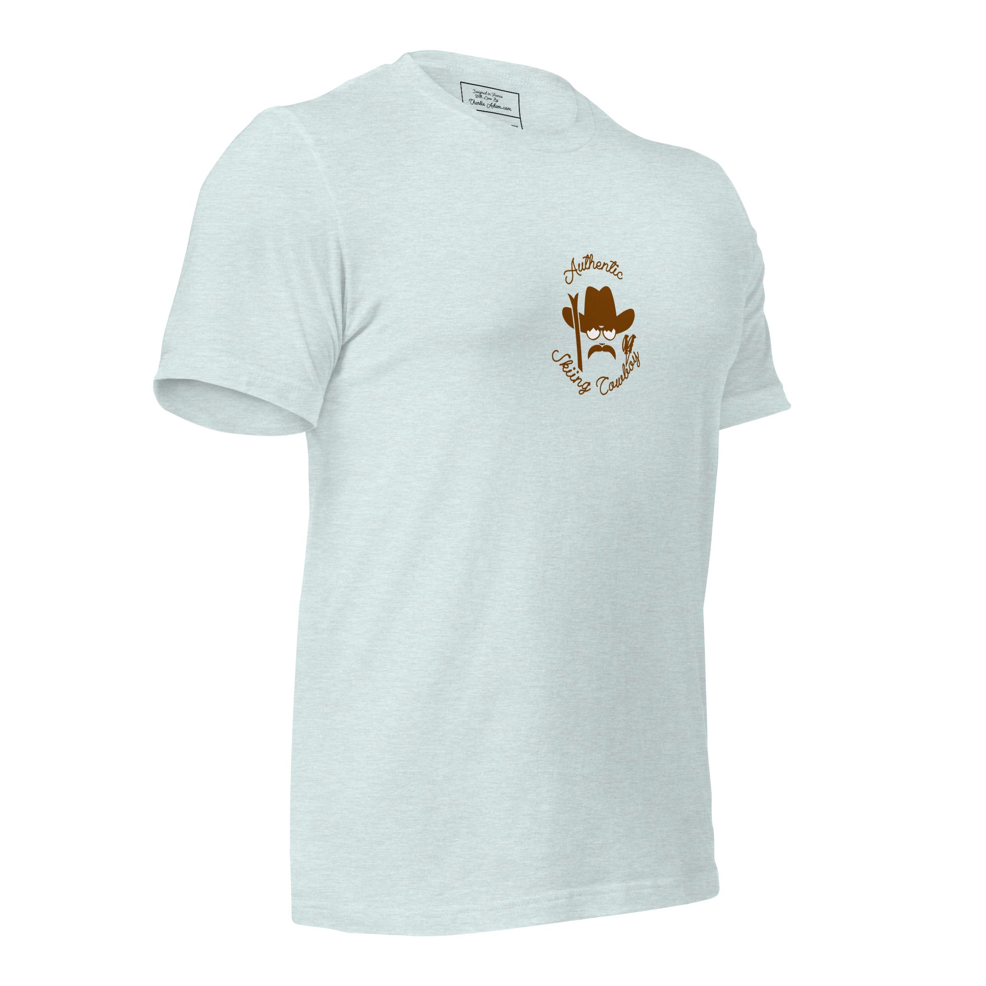 Unisex t-shirt Authentic Skiing Cowboy on heather colors