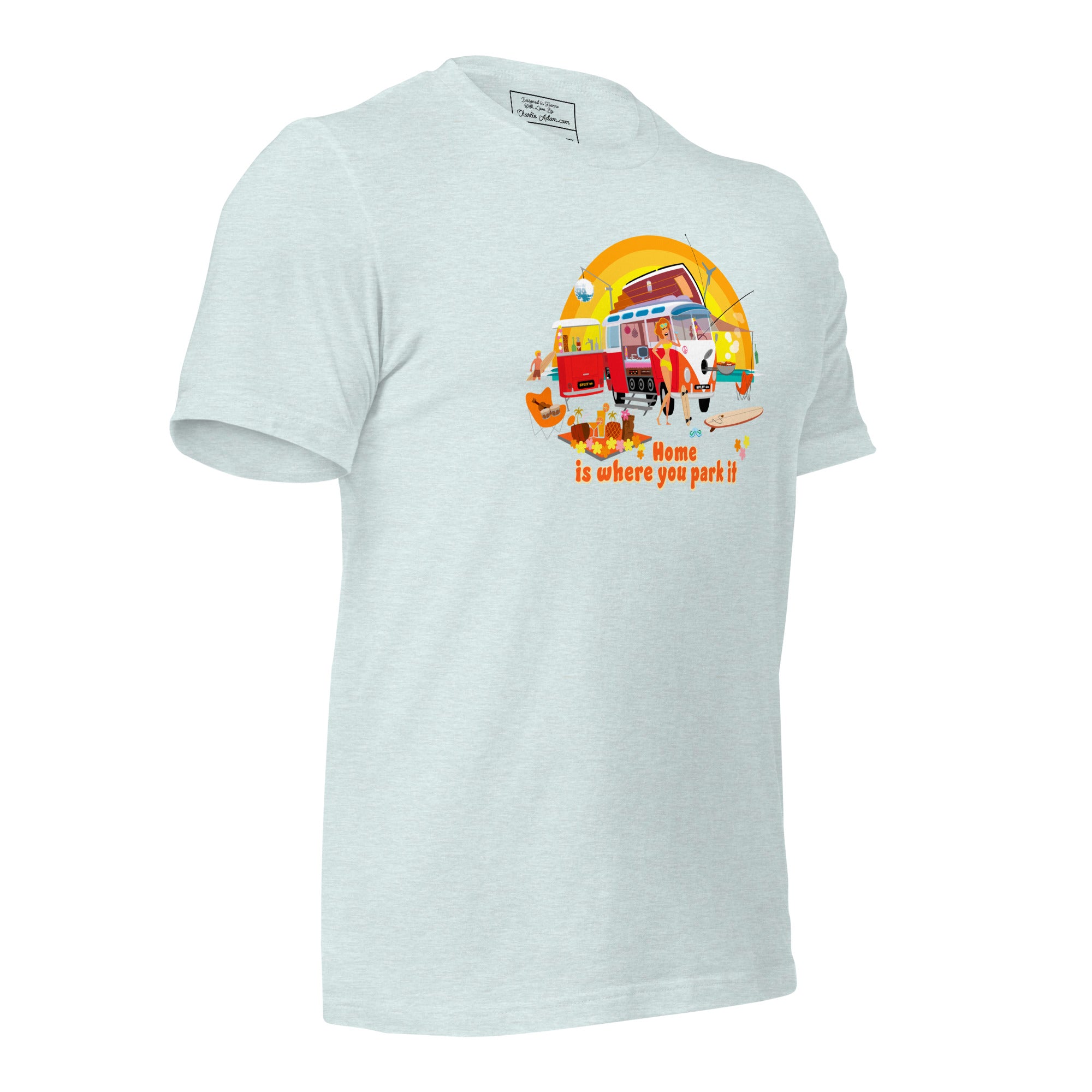 Unisex cotton t-shirt Ultra Combi on light heather colors