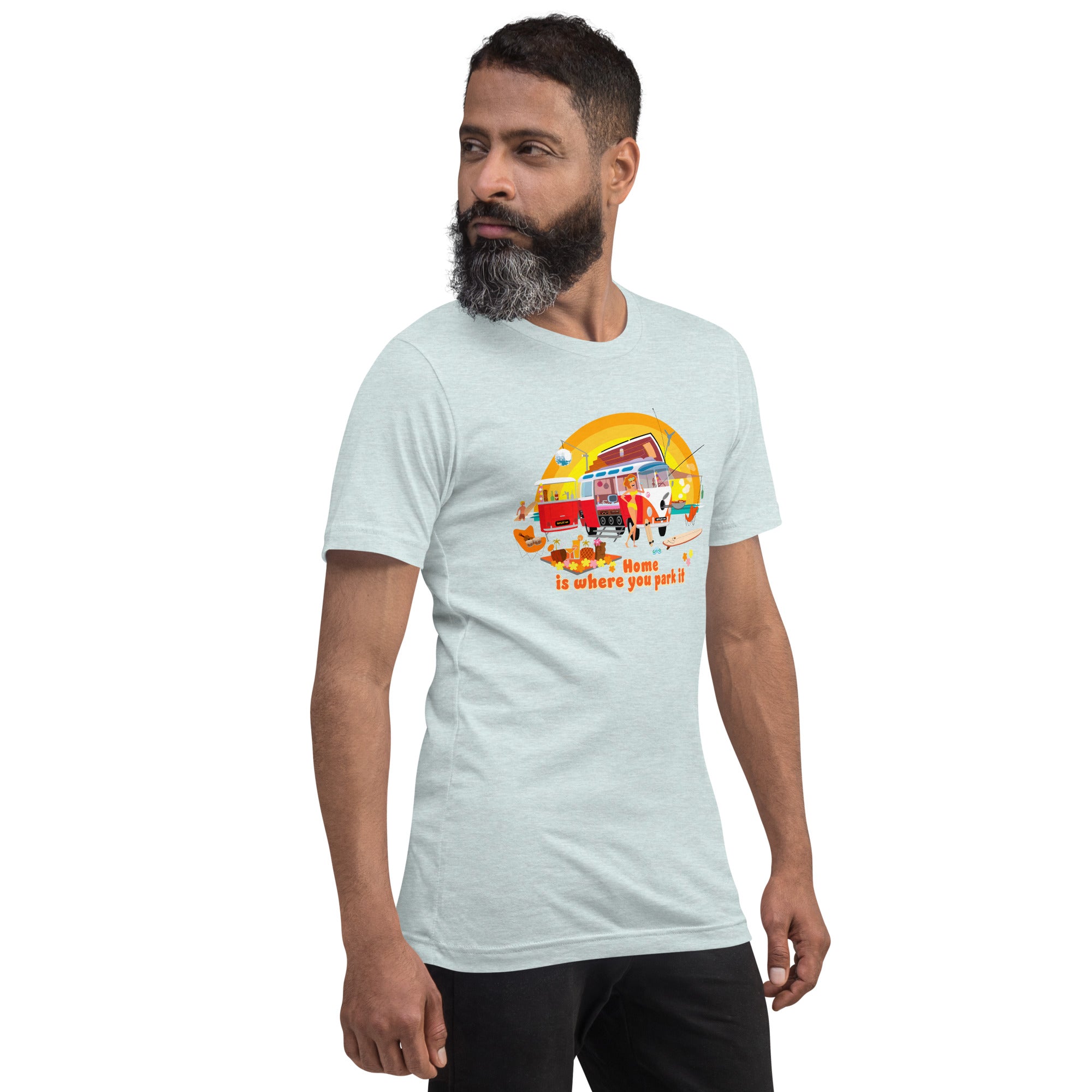 Unisex cotton t-shirt Ultra Combi on light heather colors