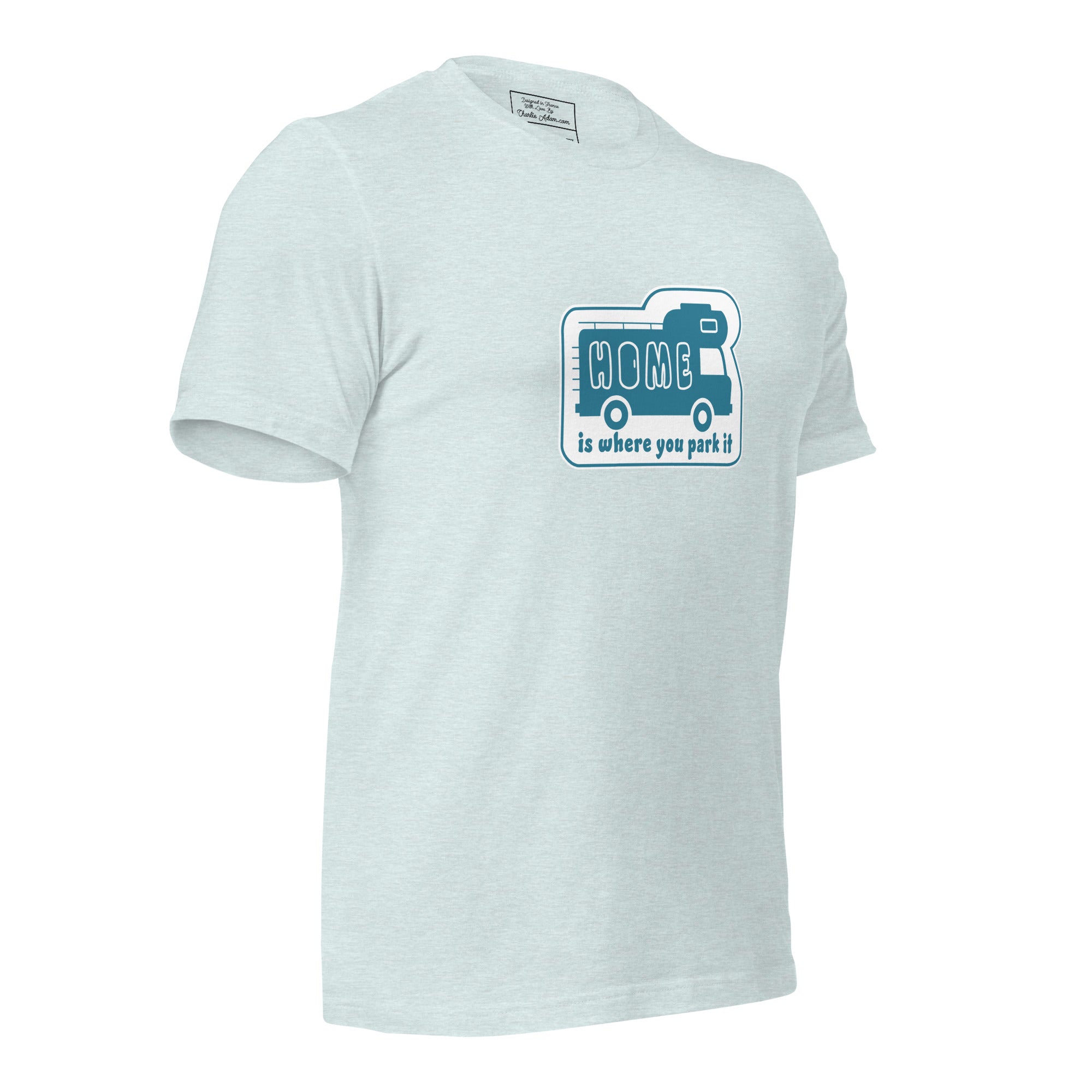Unisex cotton t-shirt Bold Camper Van on light heather colors
