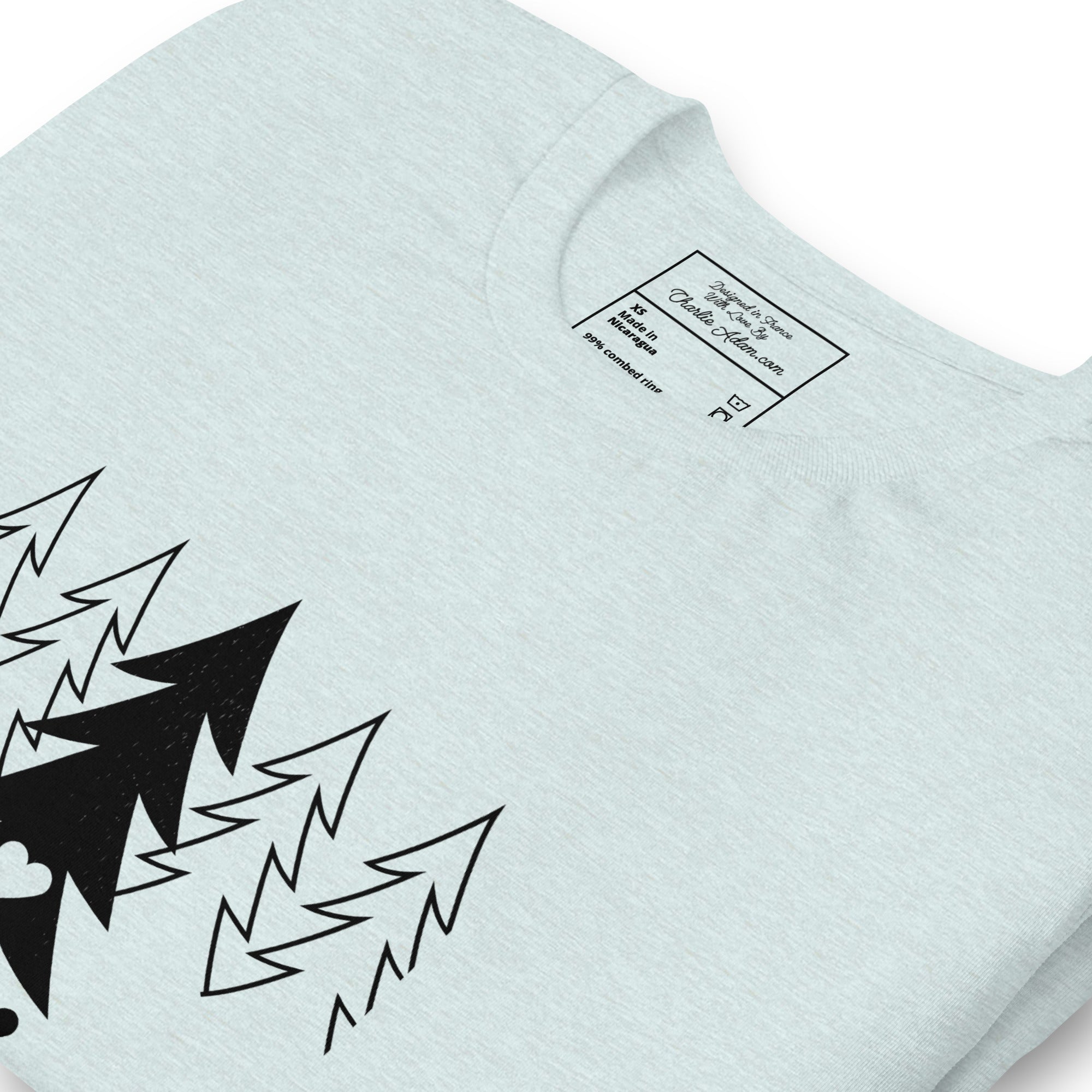 Unisex t-shirt Tree hugging zone on light heather colors