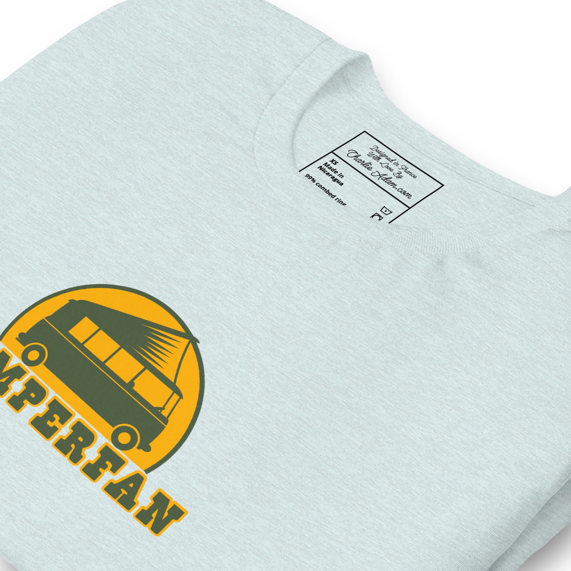 Unisex t-shirt Camperfan on light heather colors