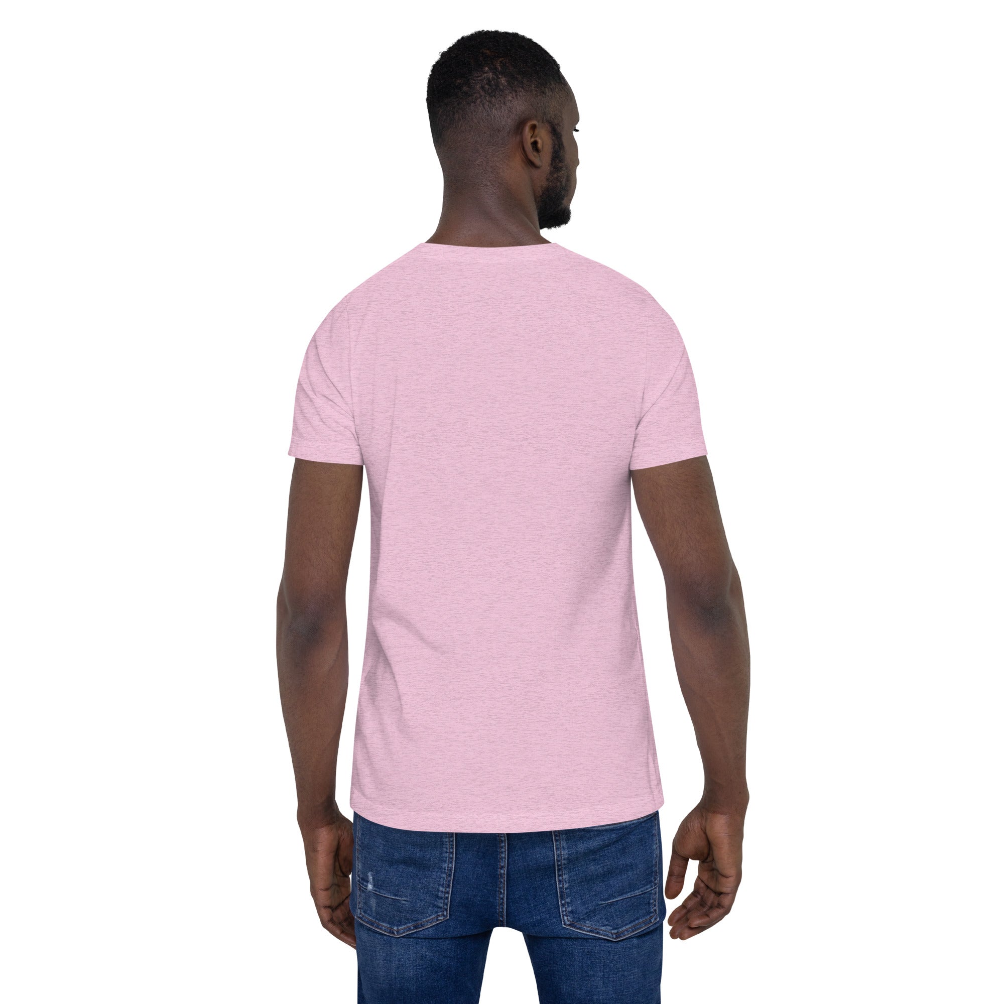 T-shirt en coton unisexe Make Bouillabaisse Not War sur couleurs chinées claires