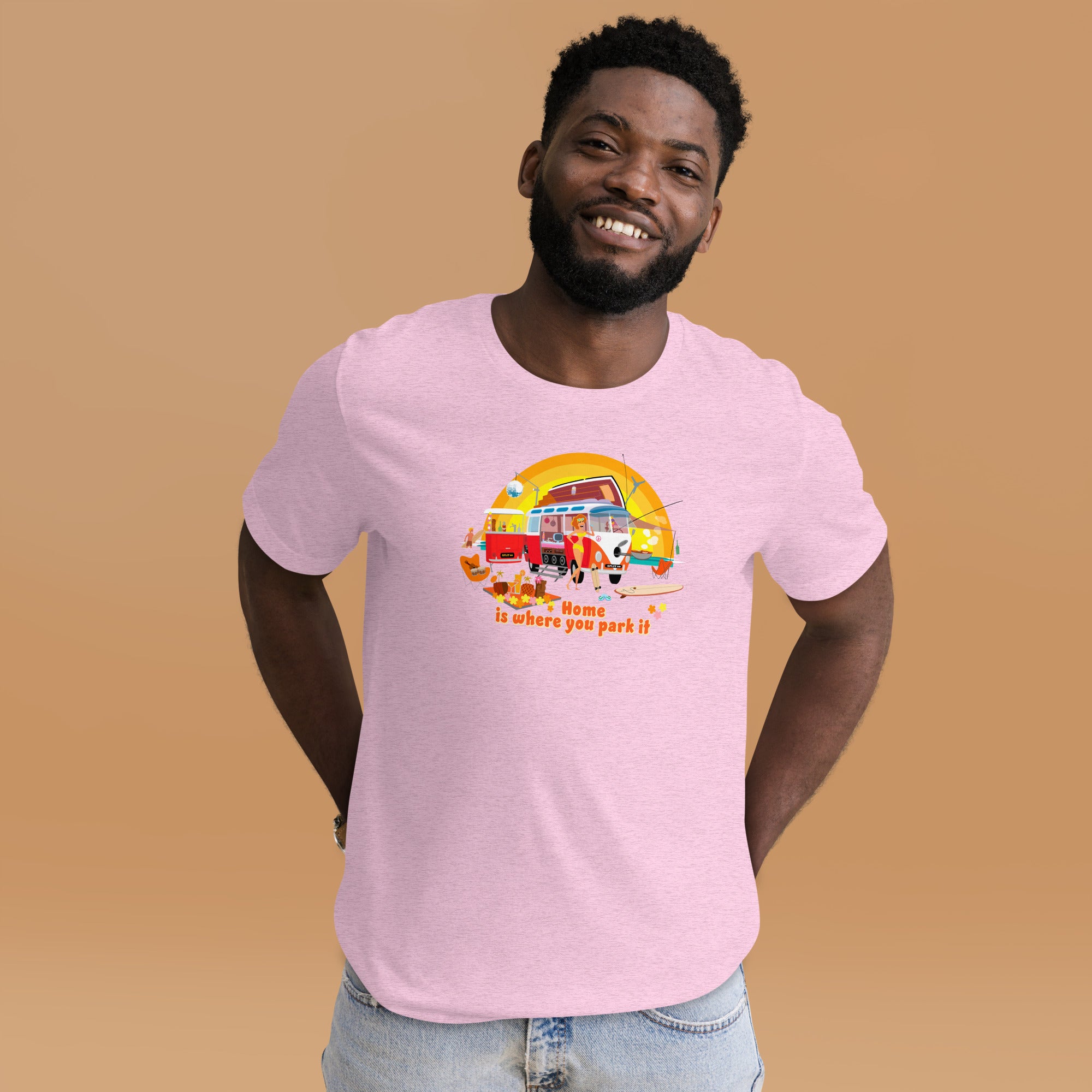 Unisex cotton t-shirt Ultra Combi on light heather colors