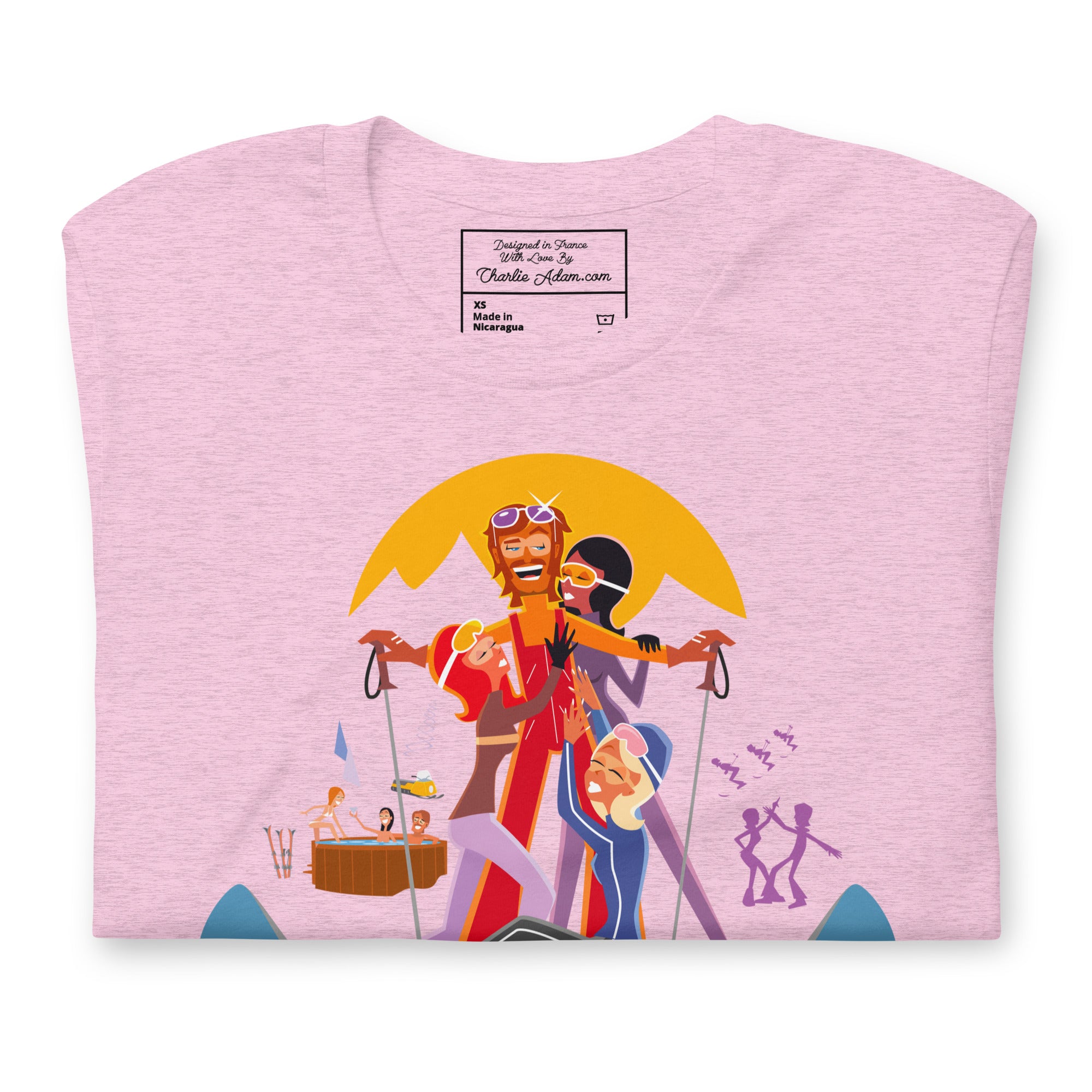 T-shirt en coton unisexe Love instructor First lesson free sur couleurs chinées claires