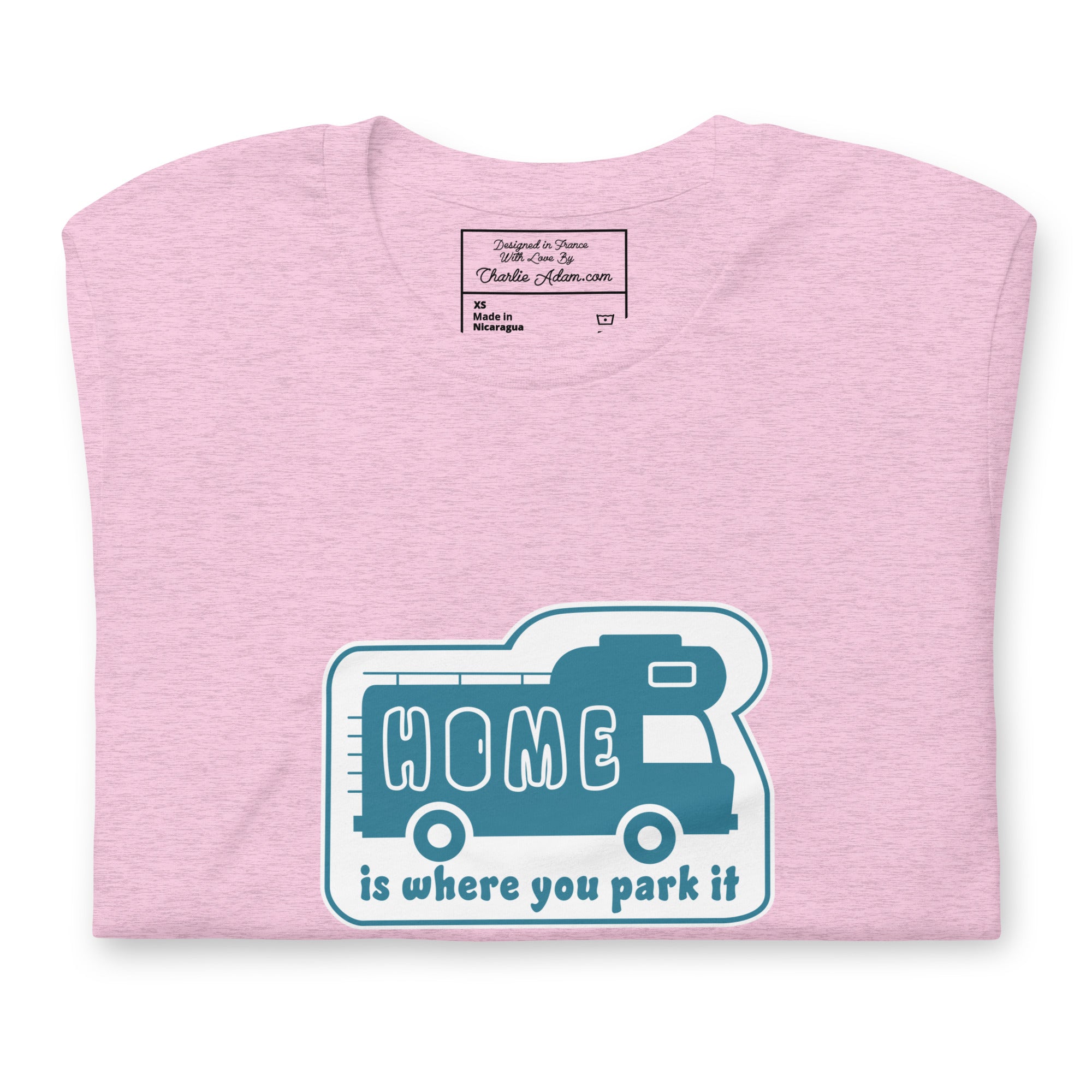 Unisex cotton t-shirt Bold Camper Van on light heather colors