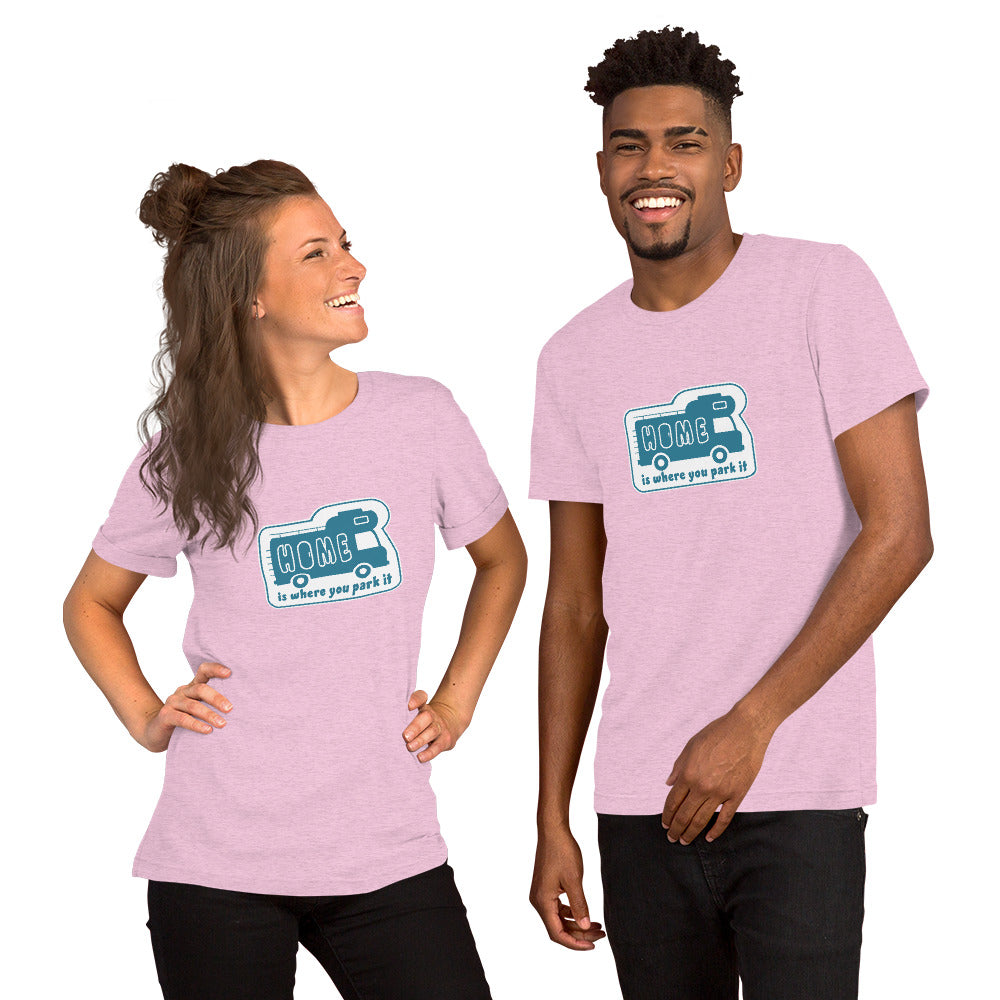 Unisex cotton t-shirt Bold Camper Van on light heather colors