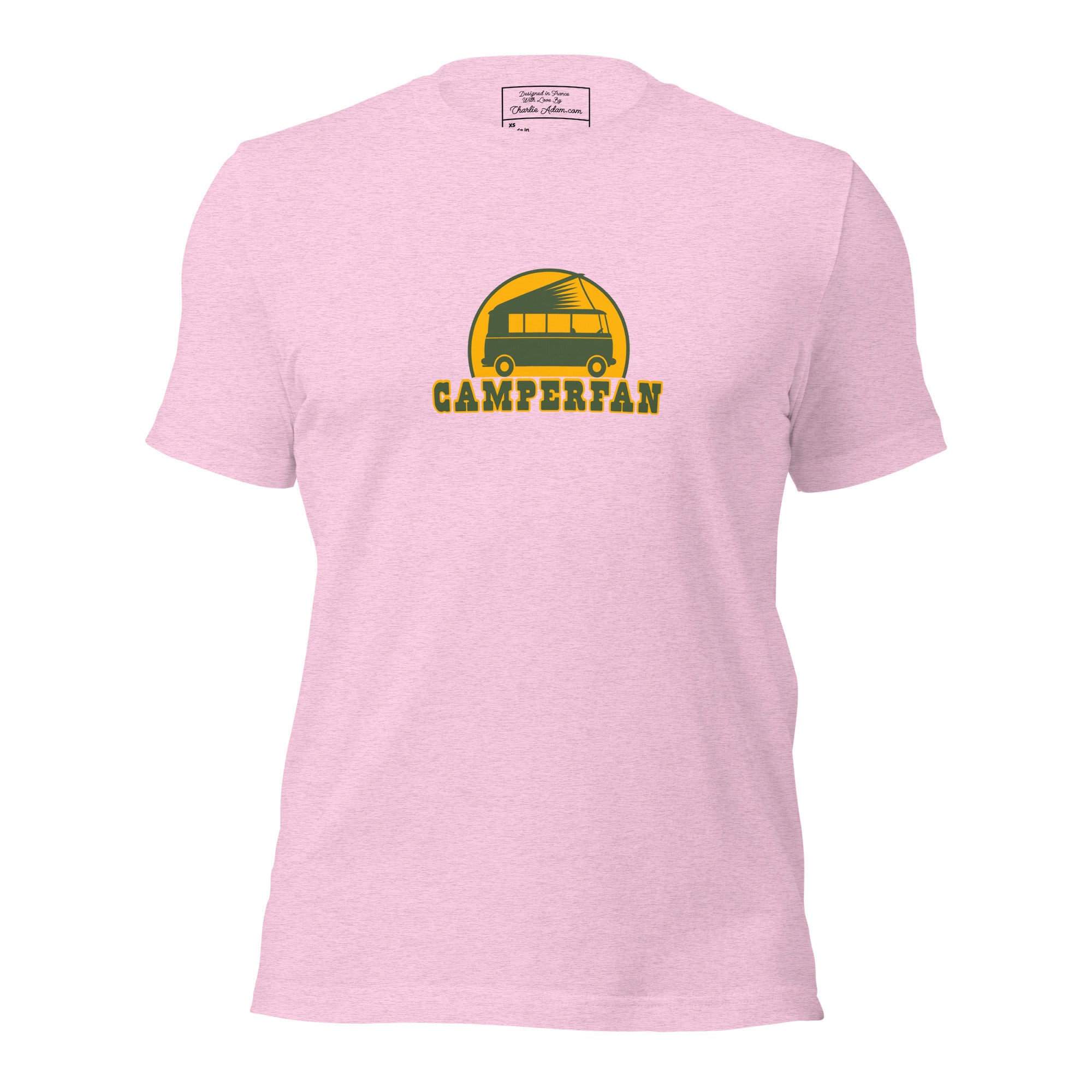 Unisex t-shirt Camperfan on light heather colors