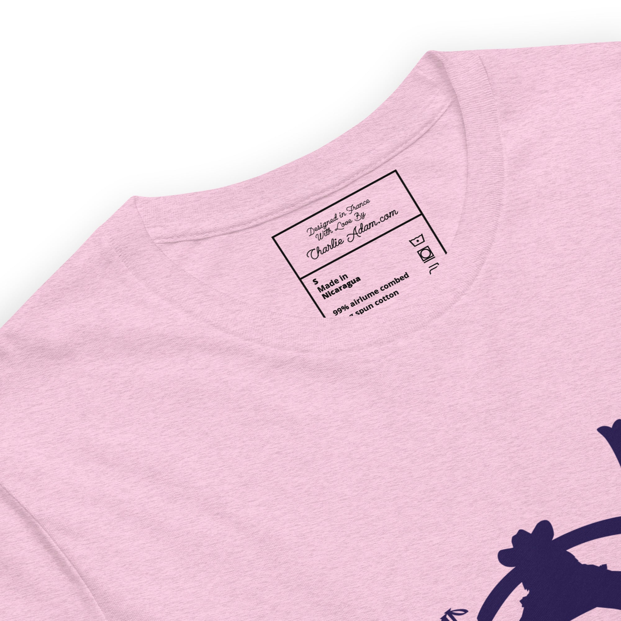 T-shirt en coton unisexe Ski Fight at OK Corral Silhouette sur couleurs chinées claires