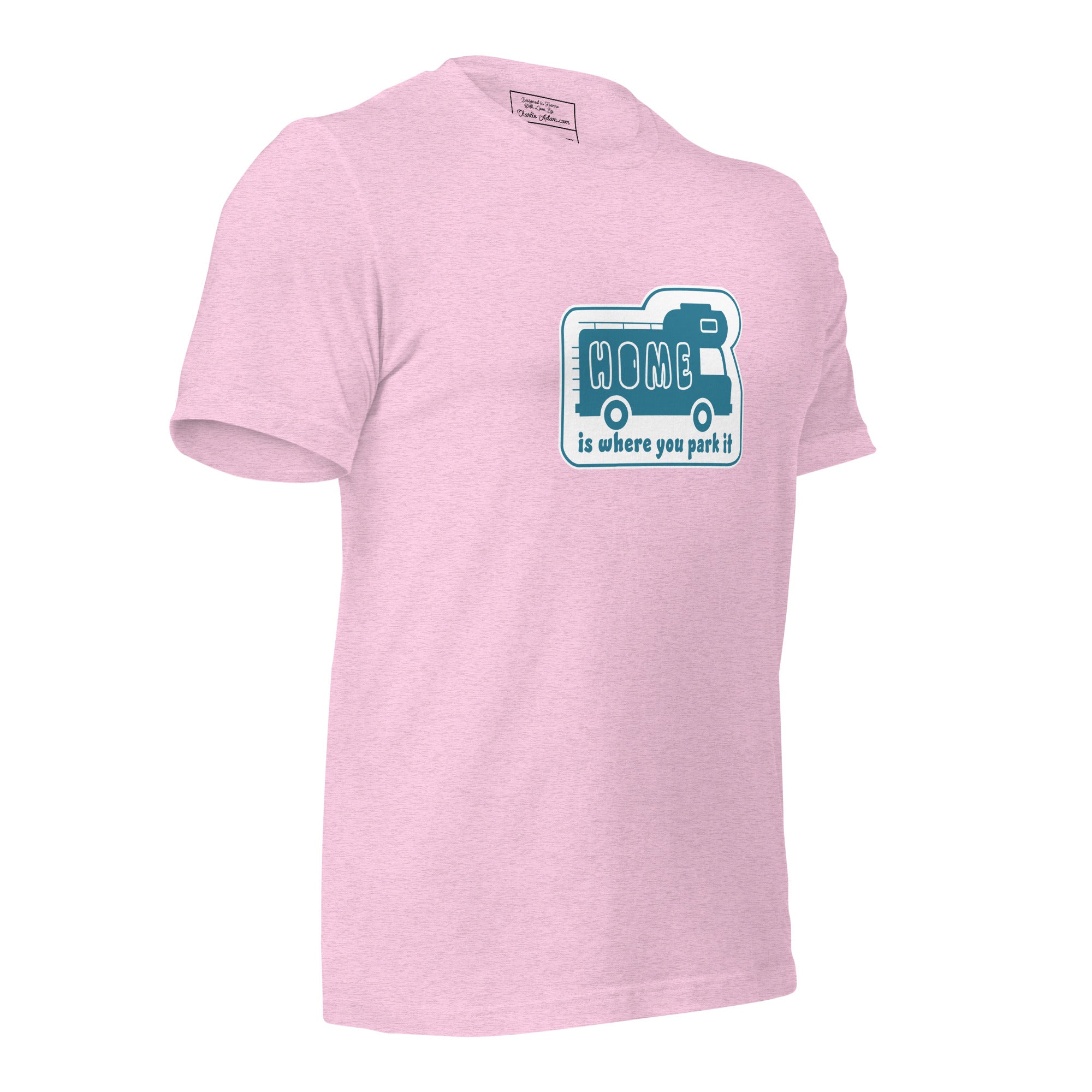 Unisex cotton t-shirt Bold Camper Van on light heather colors