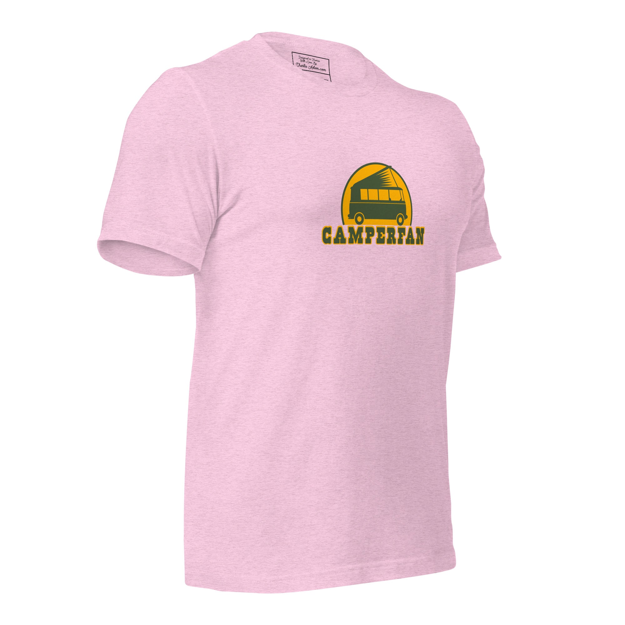 Unisex t-shirt Camperfan on light heather colors