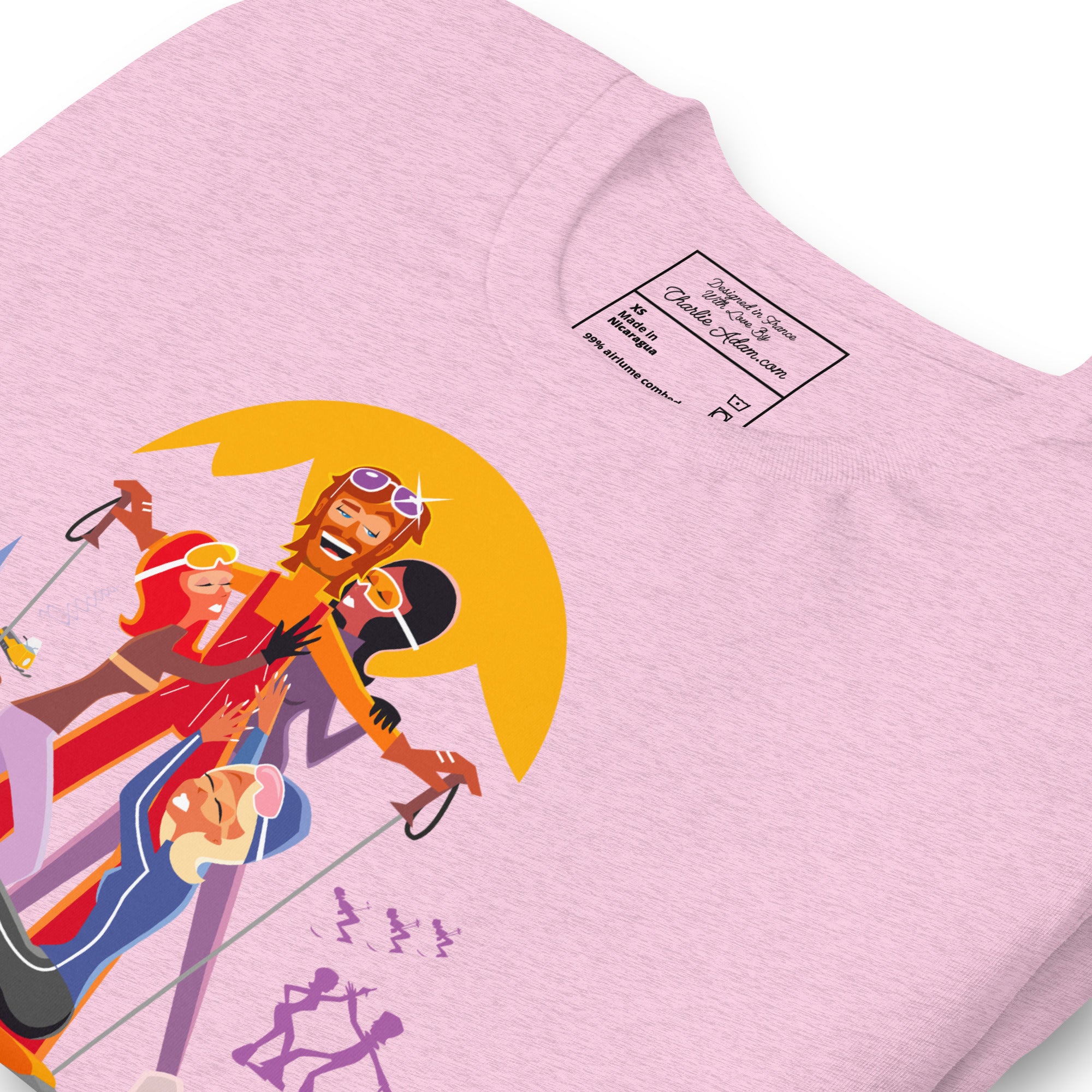 T-shirt en coton unisexe Love instructor First lesson free sur couleurs chinées claires